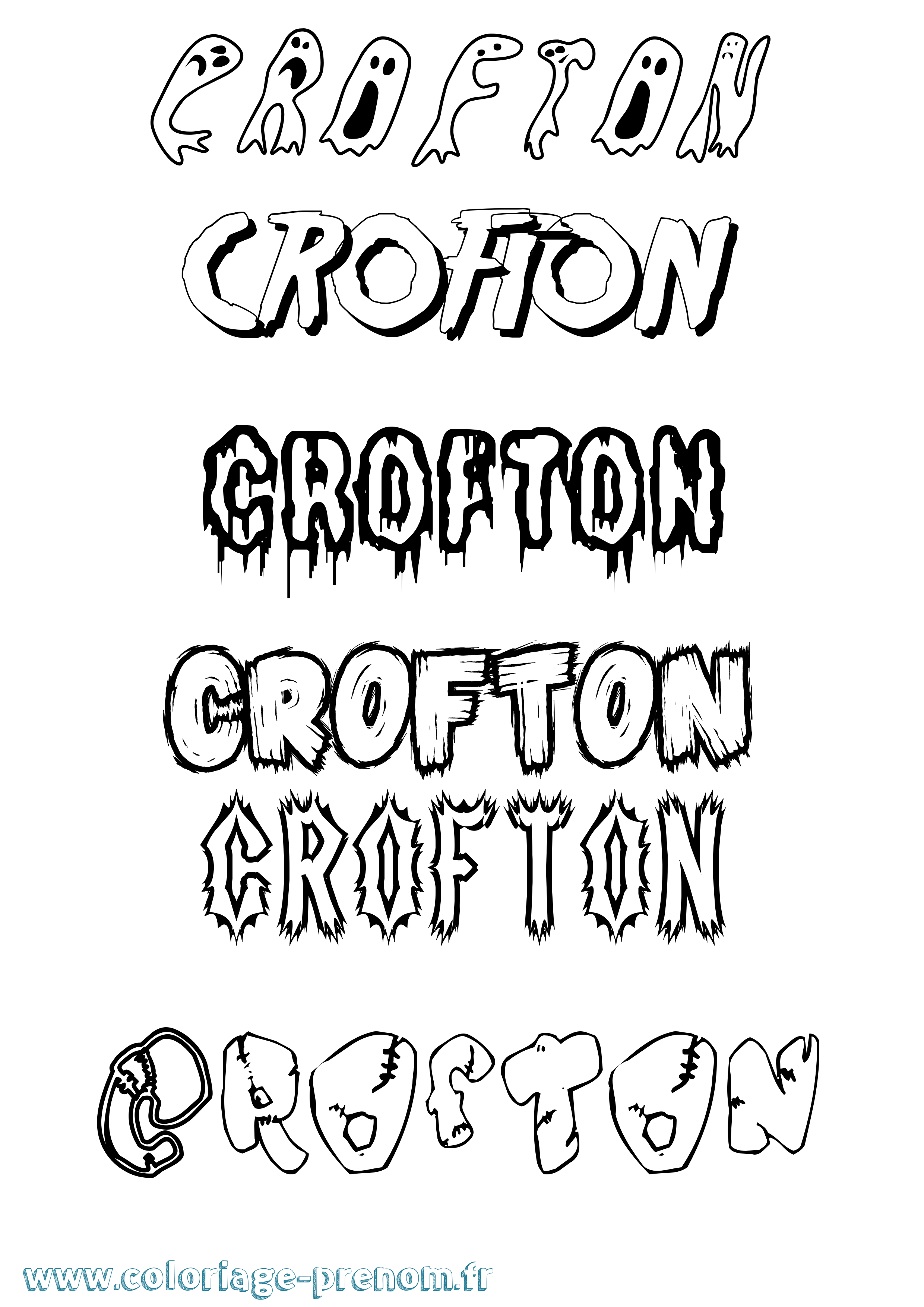 Coloriage Crofton Frisson Coloriage prénom Crofton Frisson