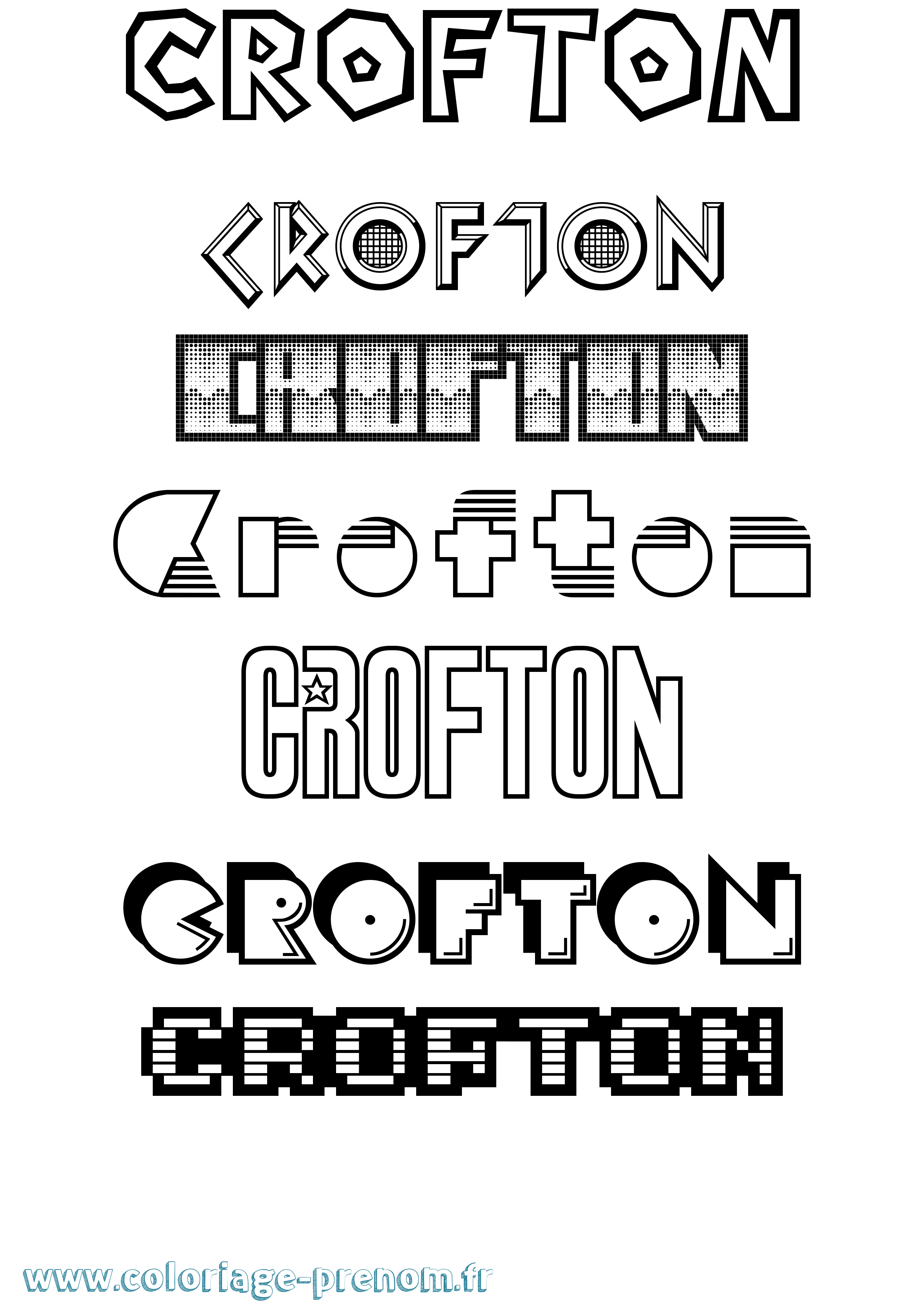 Coloriage Crofton Jeux Vidéos Coloriage prénom Crofton Jeux Vidéos