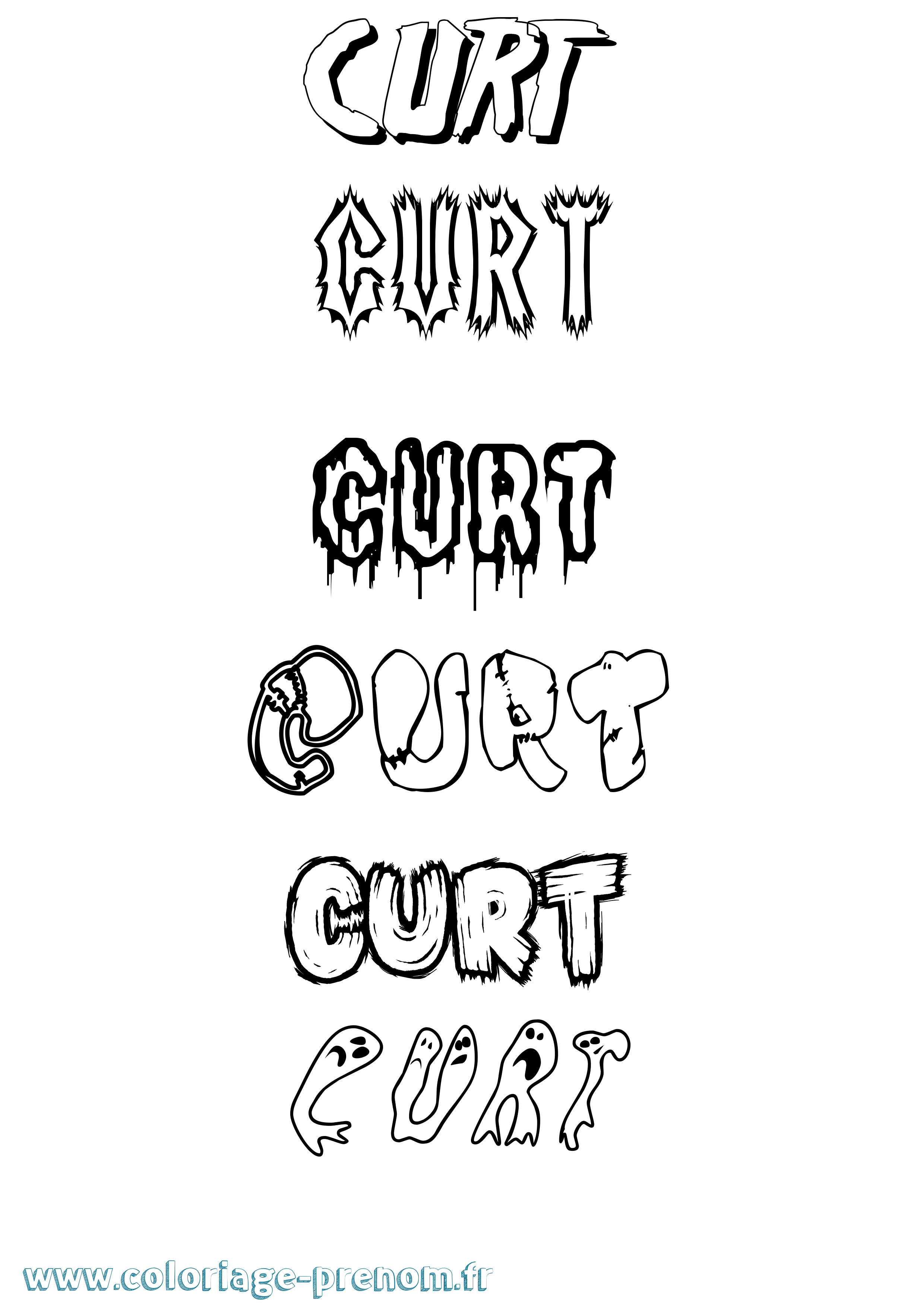Coloriage Curt Frisson Coloriage prénom Curt Frisson