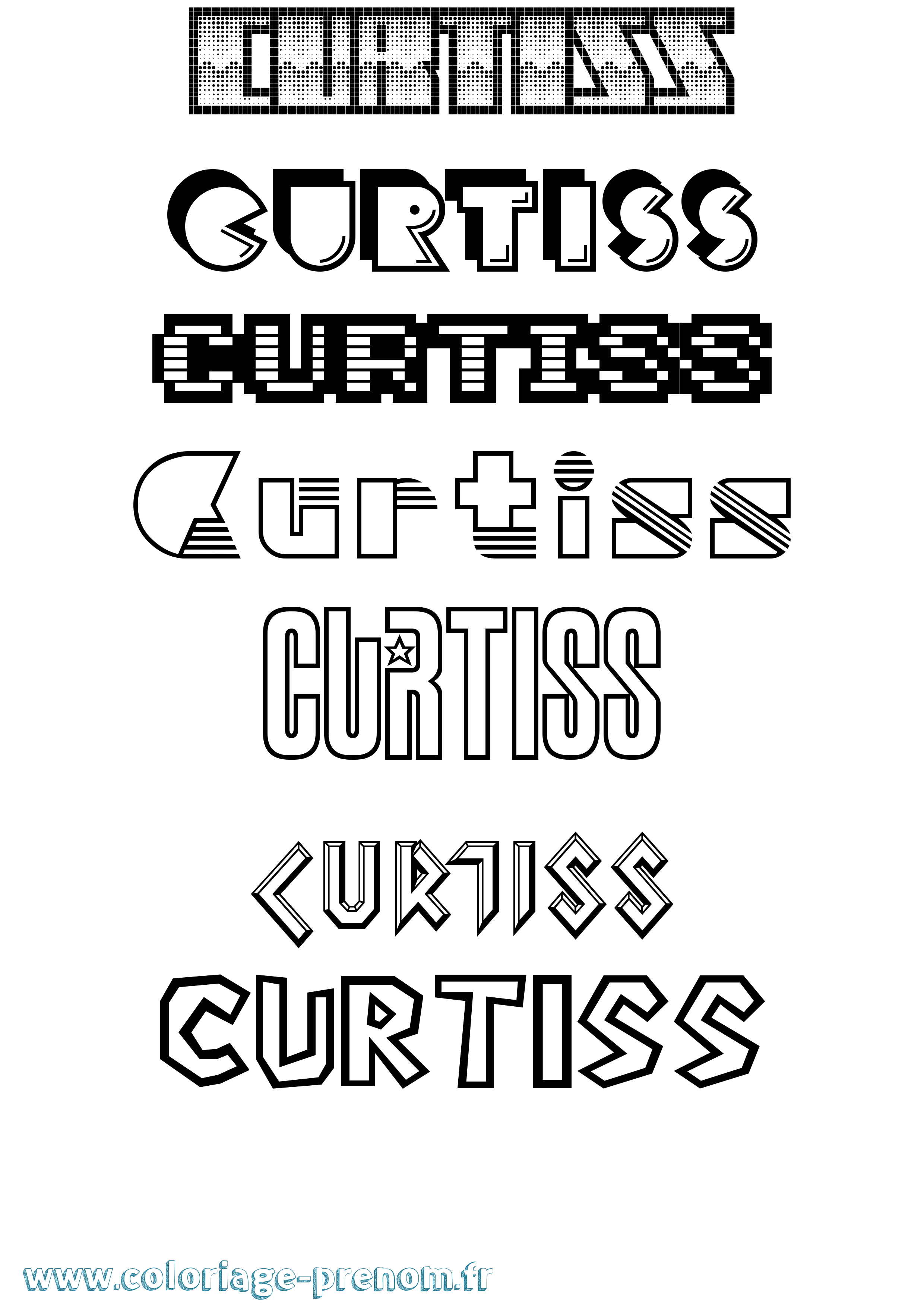 Coloriage Curtiss Jeux Vidéos Coloriage prénom Curtiss Jeux Vidéos