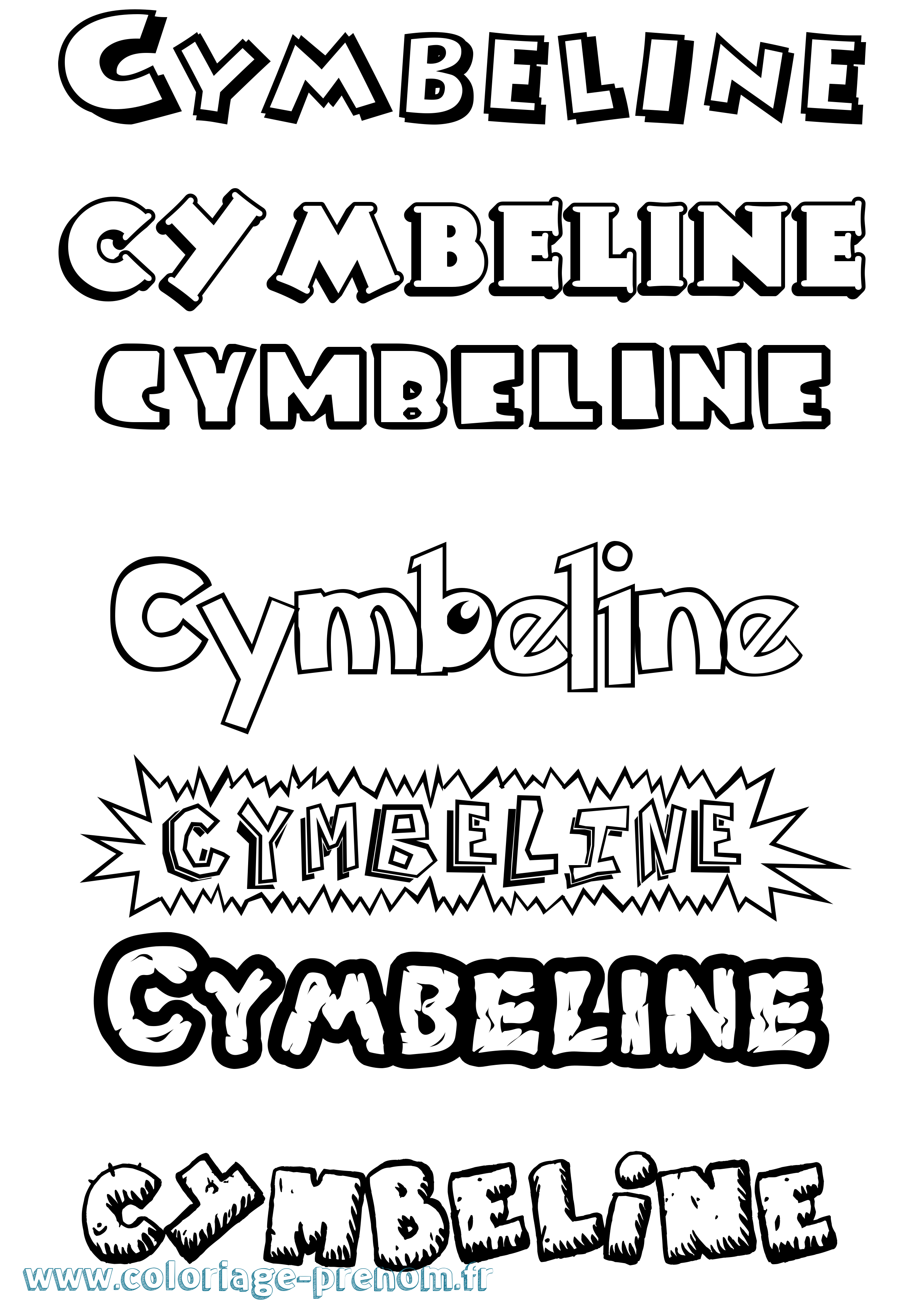 Coloriage Cymbeline Dessin Animé Coloriage prénom Cymbeline Dessin Animé
