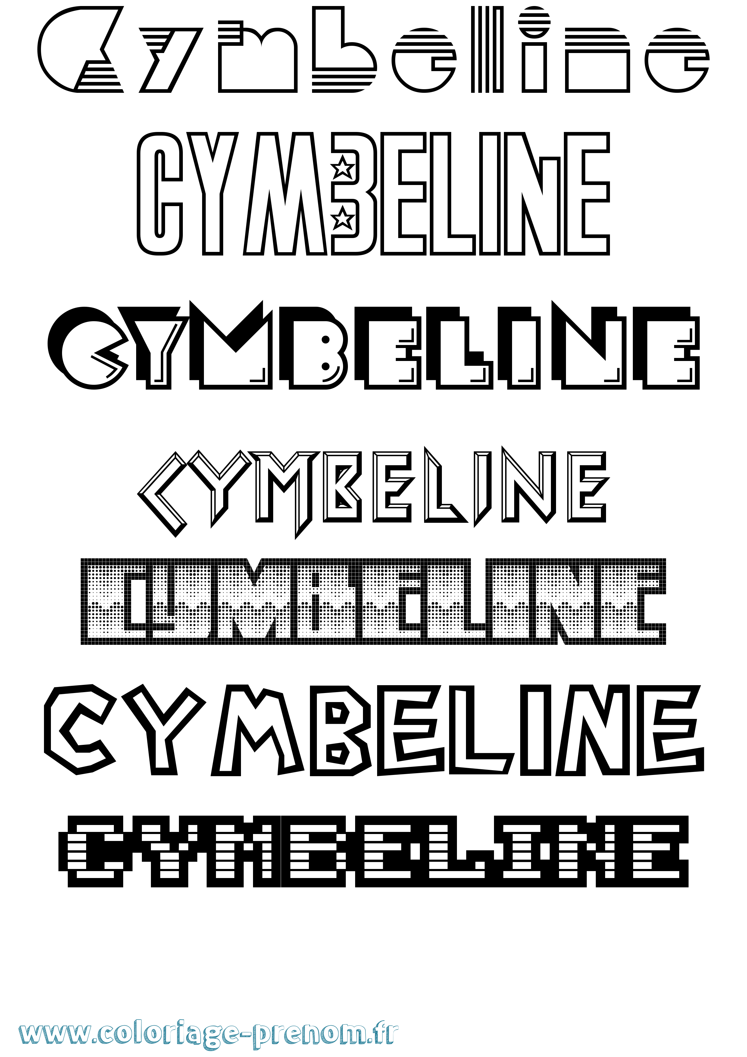 Coloriage Cymbeline Jeux Vidéos Coloriage prénom Cymbeline Jeux Vidéos