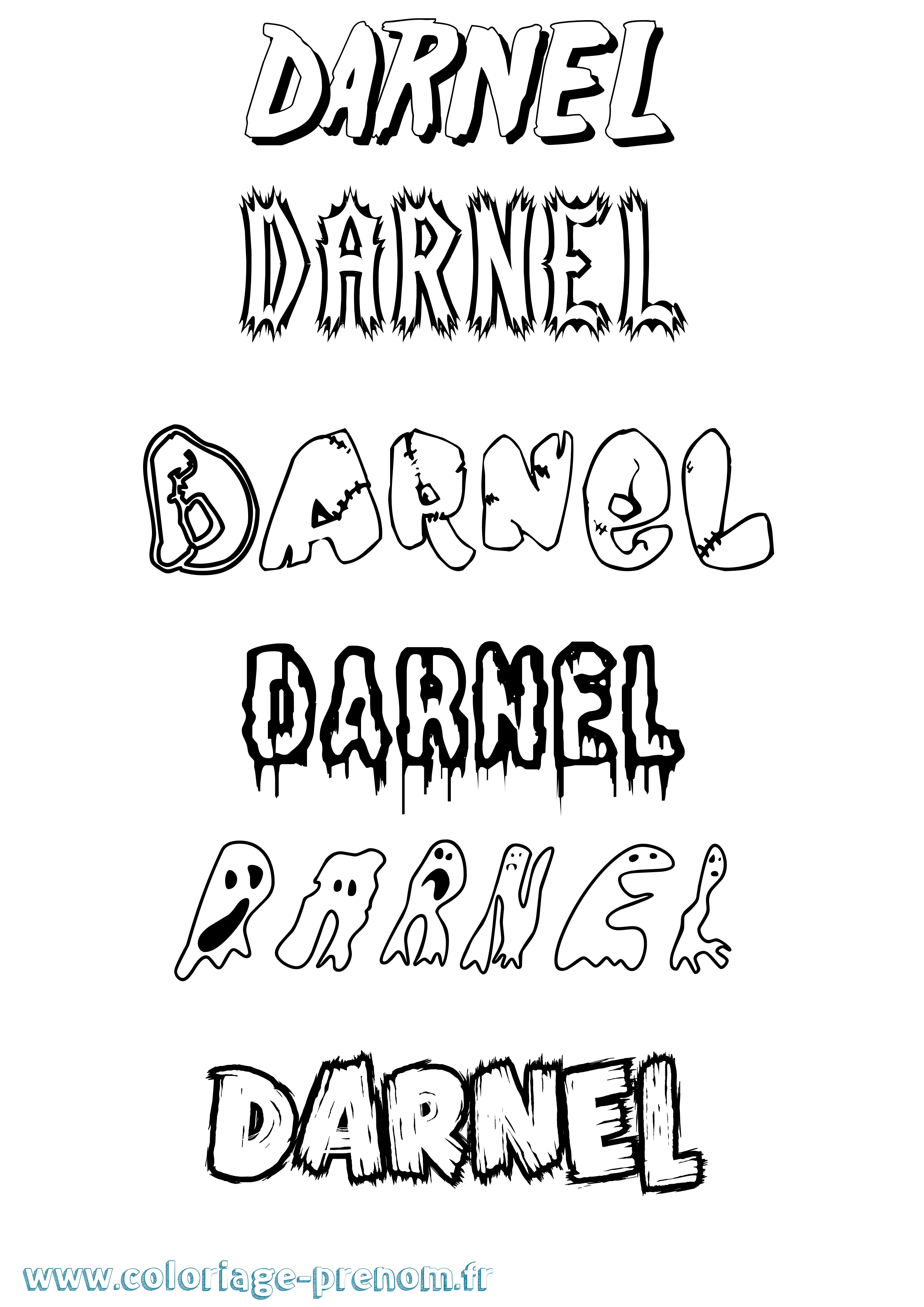 Coloriage Darnel Frisson Coloriage prénom Darnel Frisson