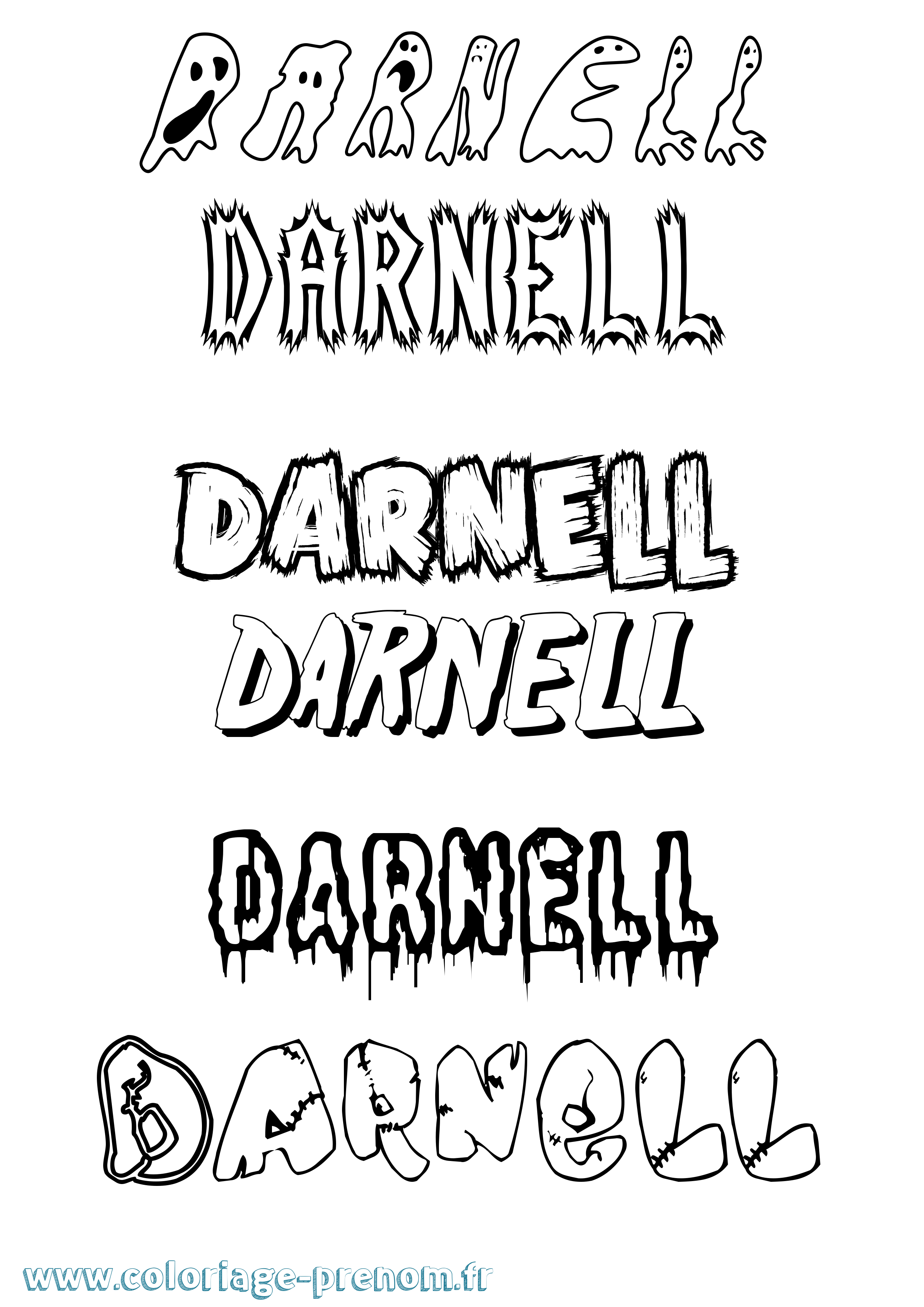 Coloriage Darnell Frisson Coloriage prénom Darnell Frisson