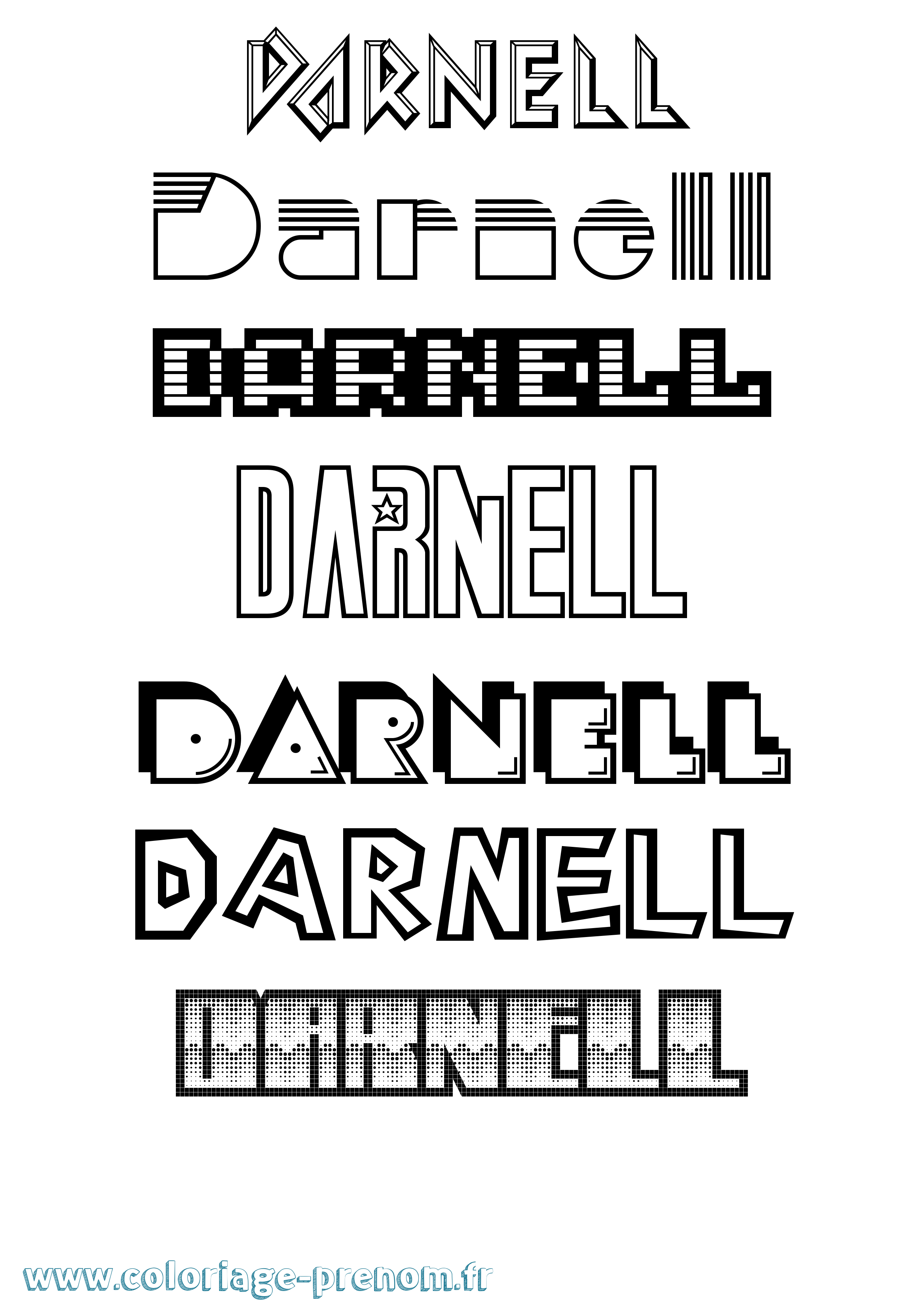 Coloriage Darnell Jeux Vidéos Coloriage prénom Darnell Jeux Vidéos