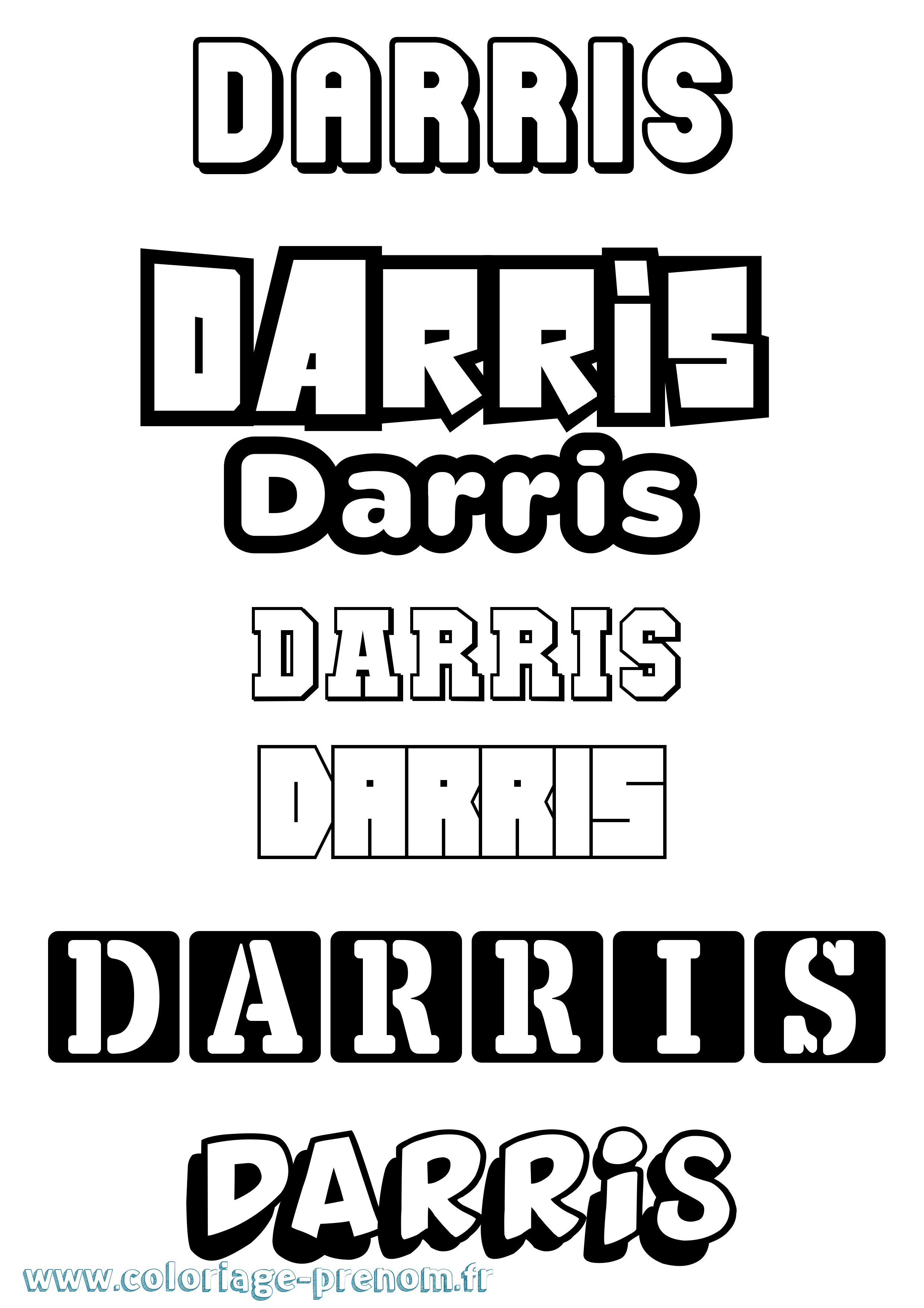 Coloriage Darris Simple Coloriage prénom Darris Simple