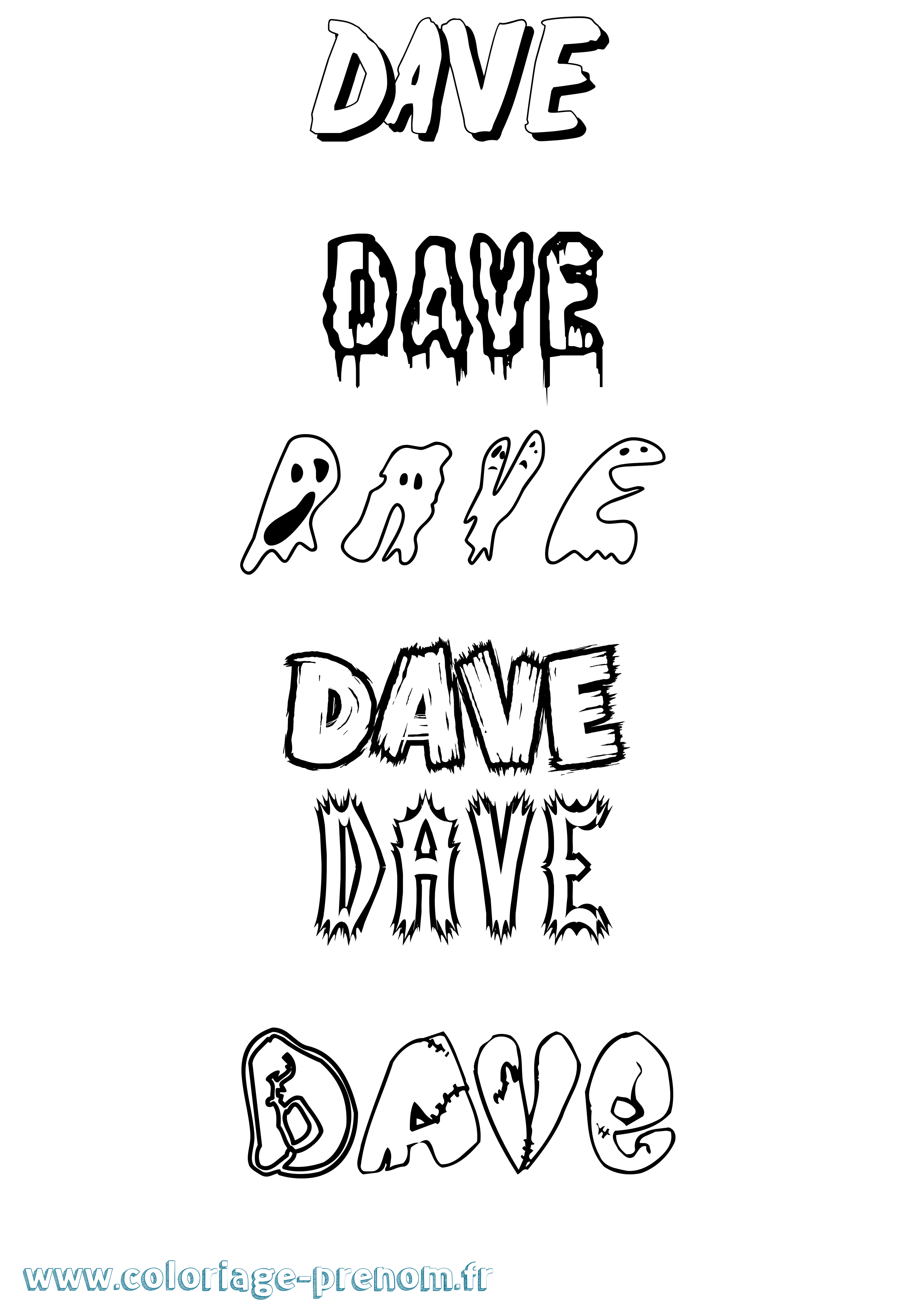 Coloriage Dave Frisson Coloriage prénom Dave Frisson