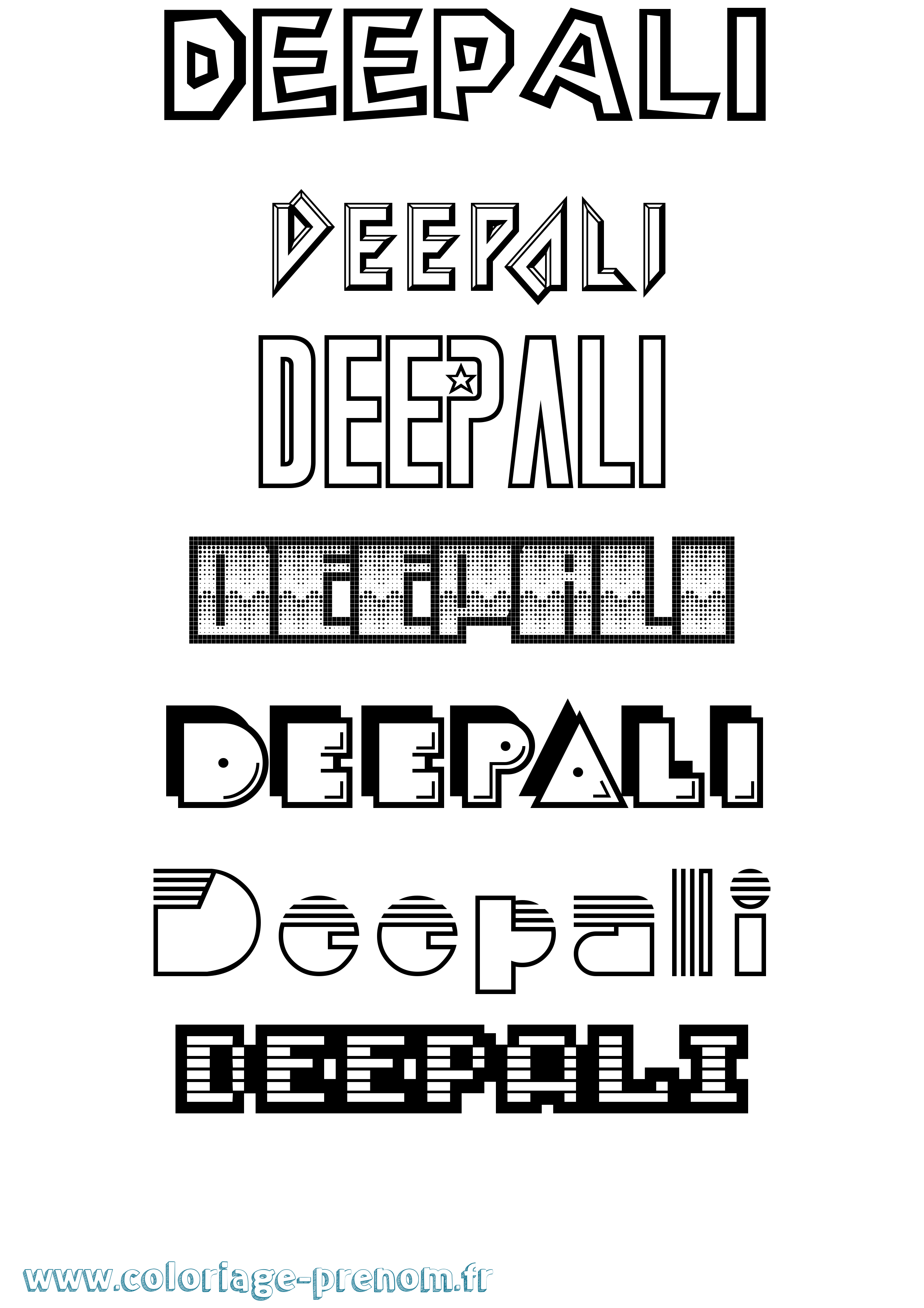 Coloriage Deepali Jeux Vidéos Coloriage prénom Deepali Jeux Vidéos