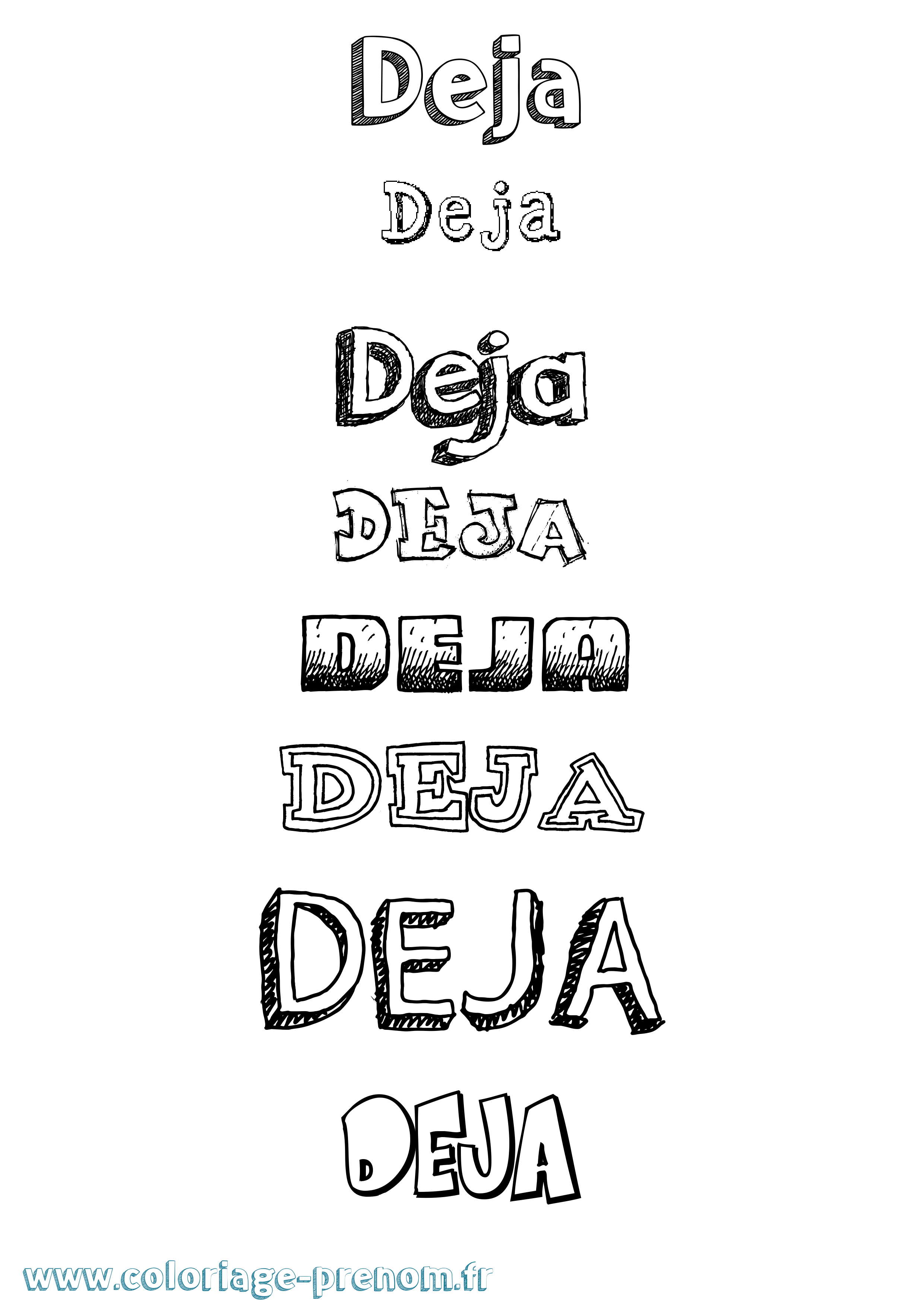 Coloriage Deja Dessiné Coloriage prénom Deja Dessiné