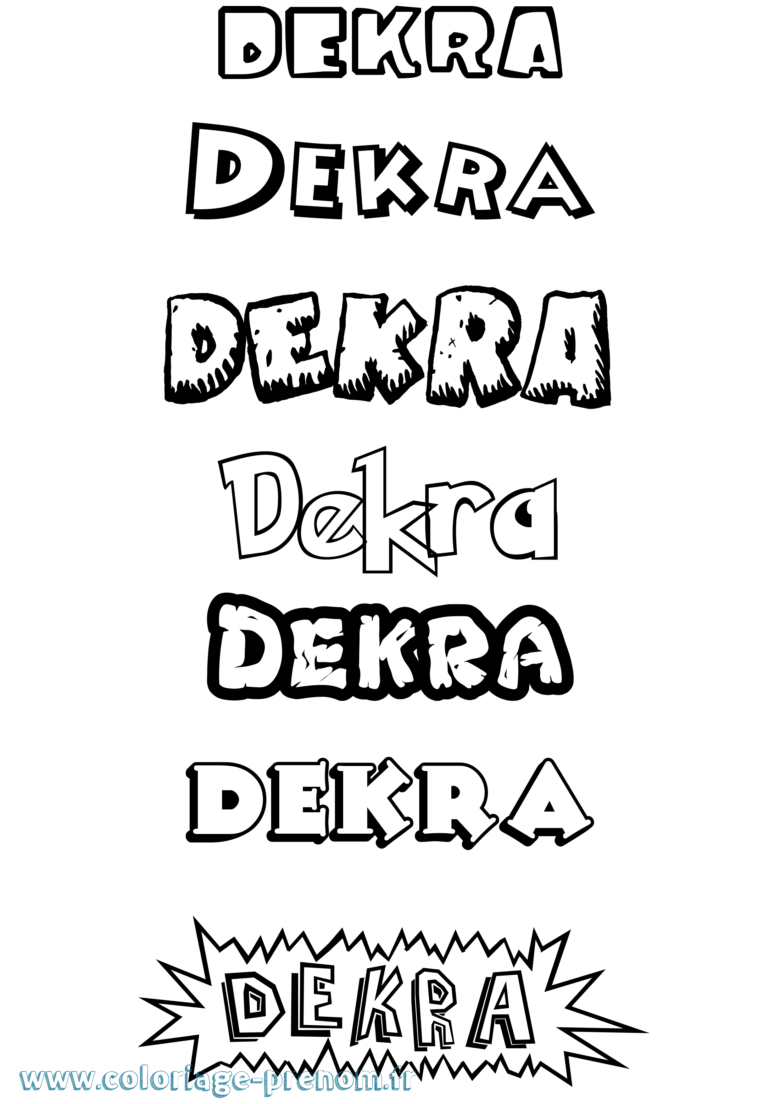 Coloriage Dekra Dessin Animé Coloriage prénom Dekra Dessin Animé