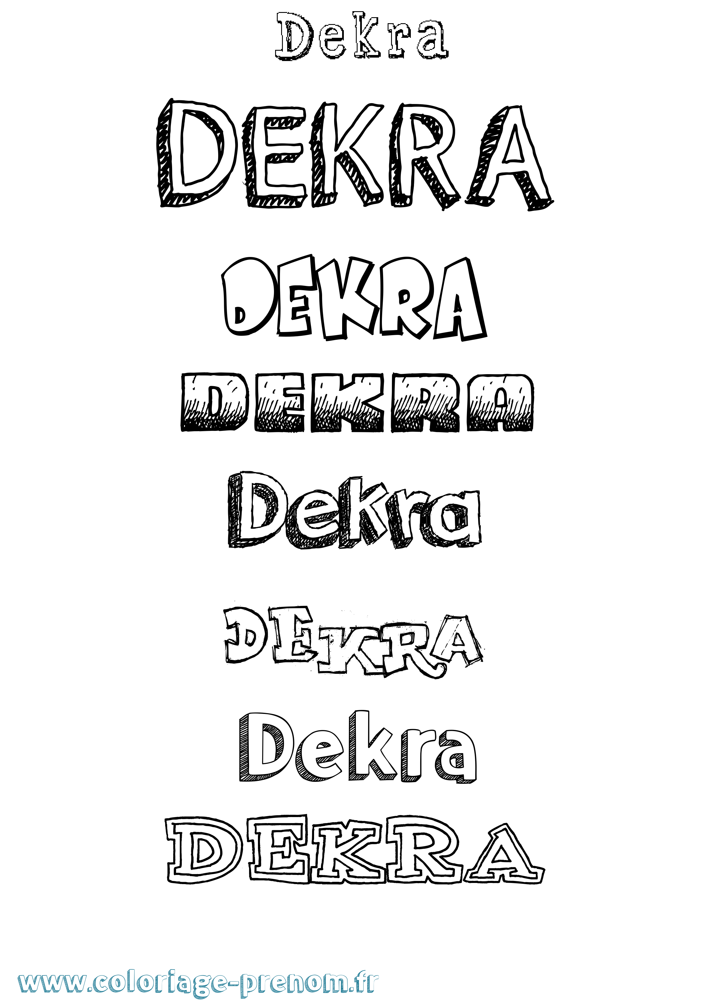 Coloriage Dekra Dessiné Coloriage prénom Dekra Dessiné