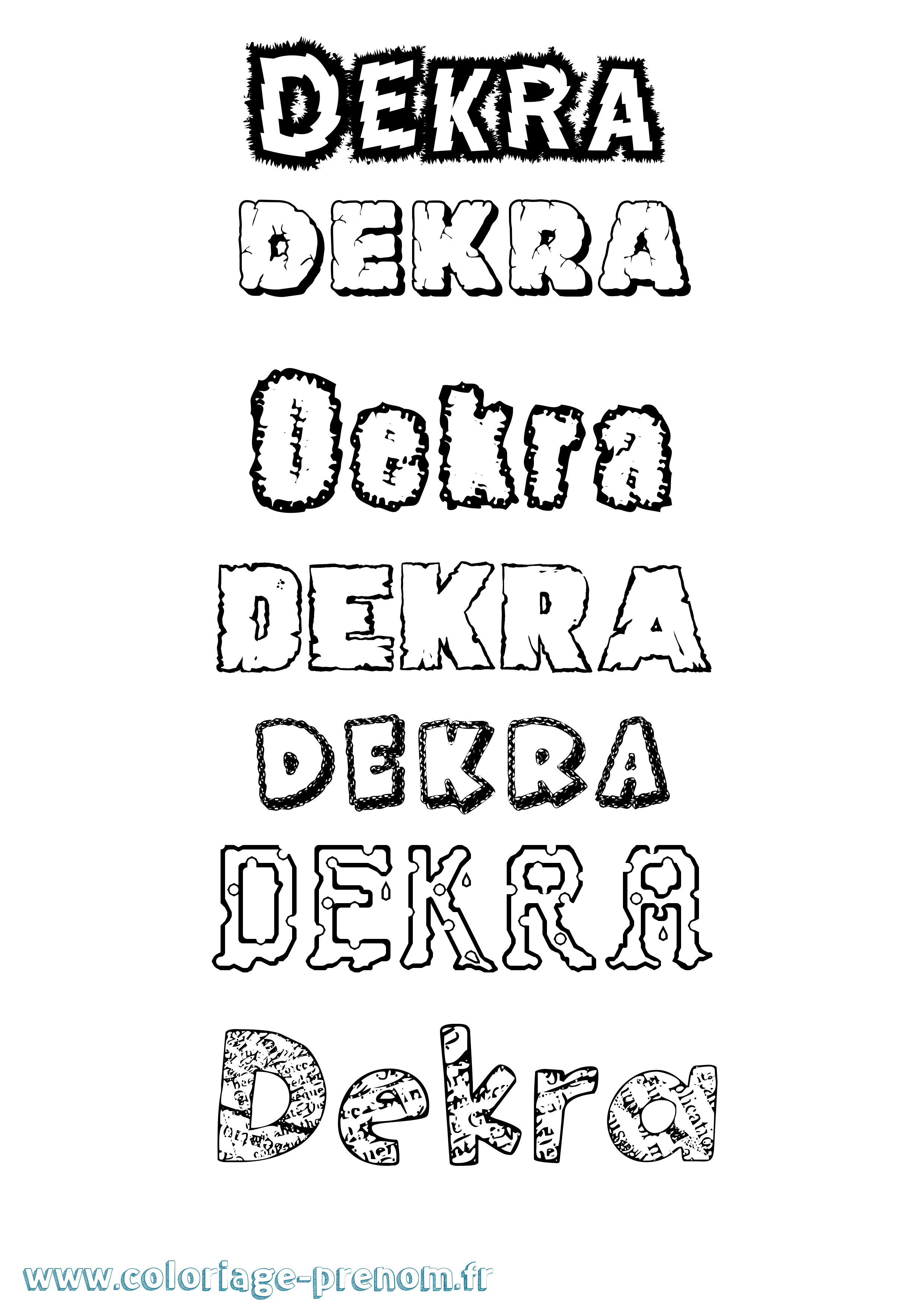 Coloriage Dekra Destructuré Coloriage prénom Dekra Destructuré