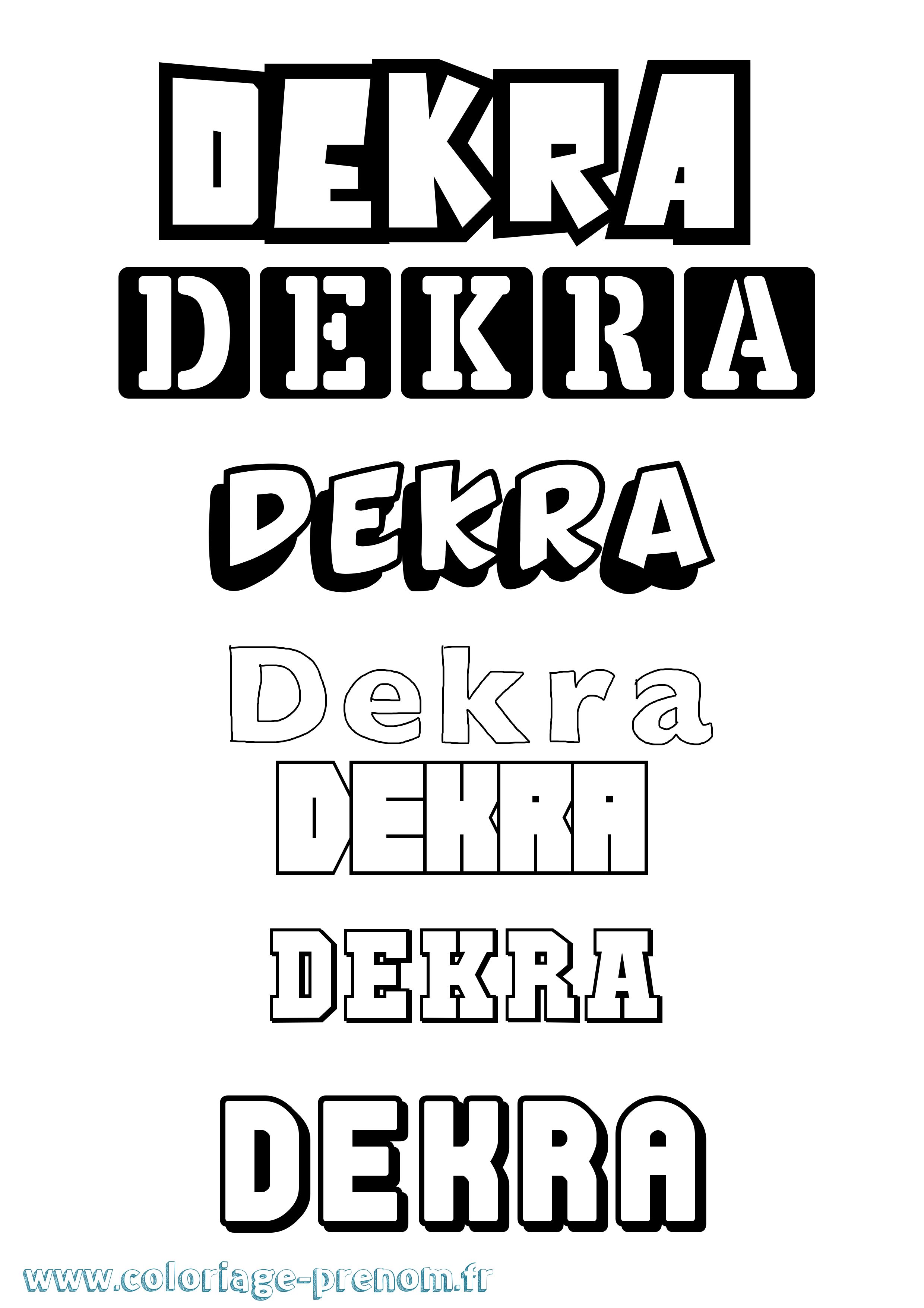Coloriage Dekra Simple Coloriage prénom Dekra Simple