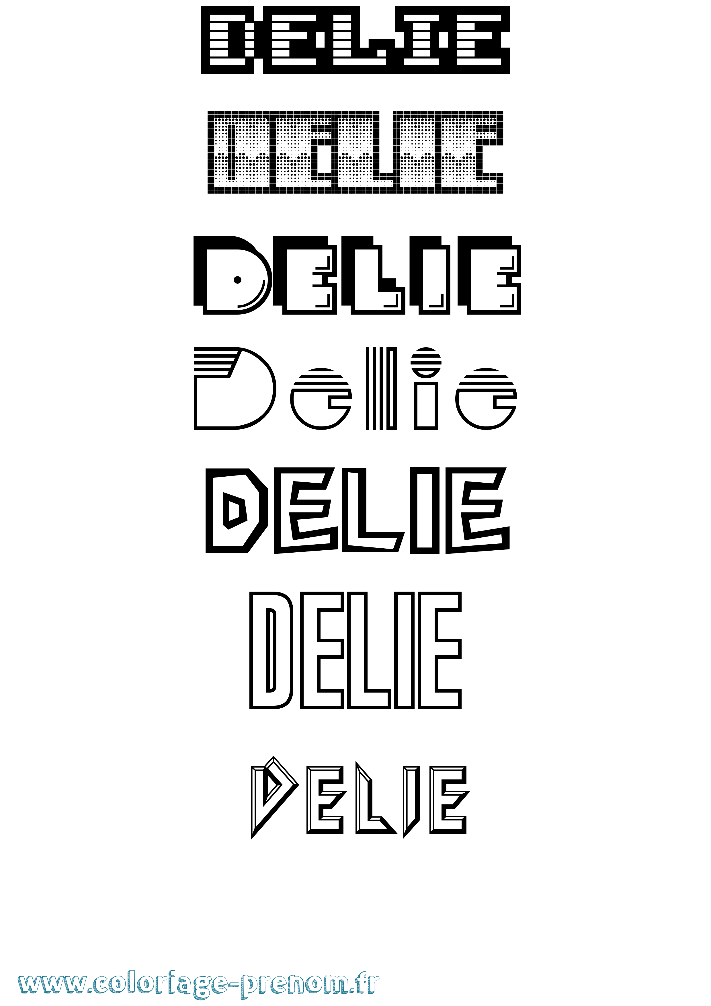 Coloriage Delie Jeux Vidéos Coloriage prénom Delie Jeux Vidéos