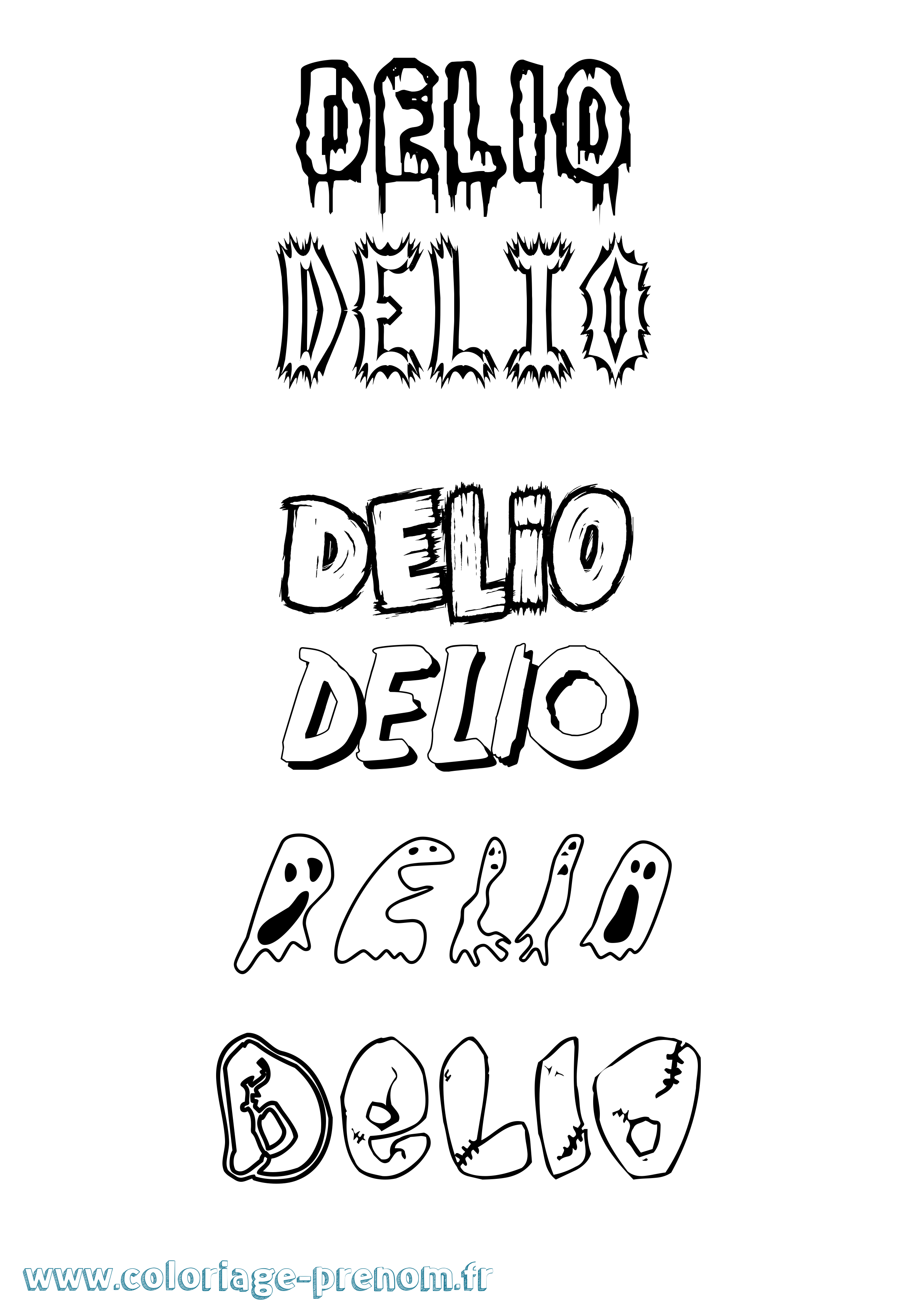 Coloriage Delio Frisson Coloriage prénom Delio Frisson