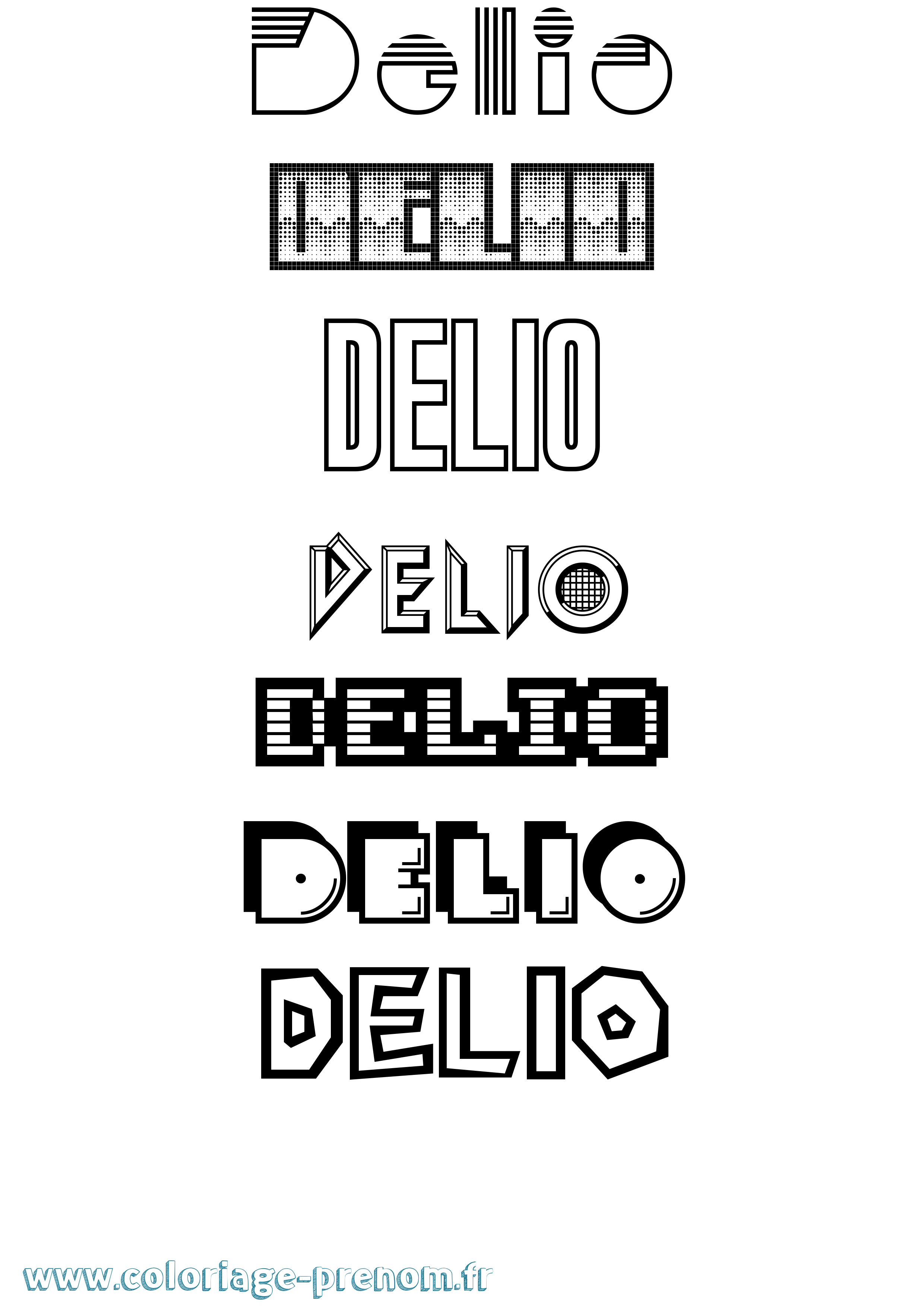 Coloriage Delio Jeux Vidéos Coloriage prénom Delio Jeux Vidéos