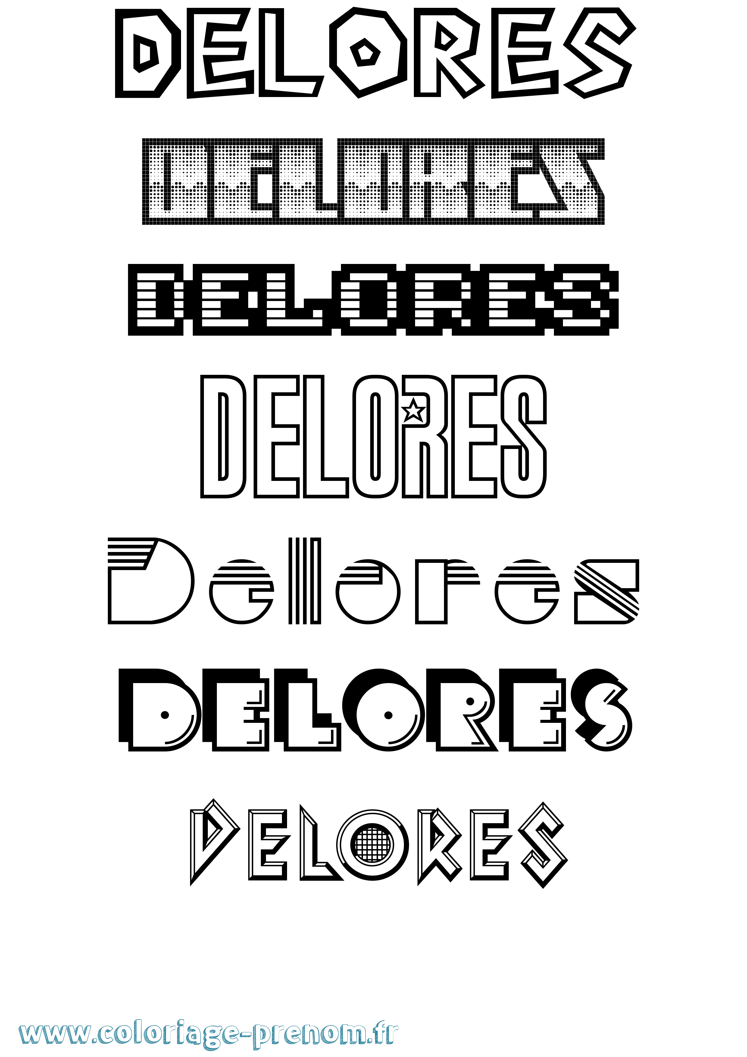 Coloriage Delores Jeux Vidéos Coloriage prénom Delores Jeux Vidéos