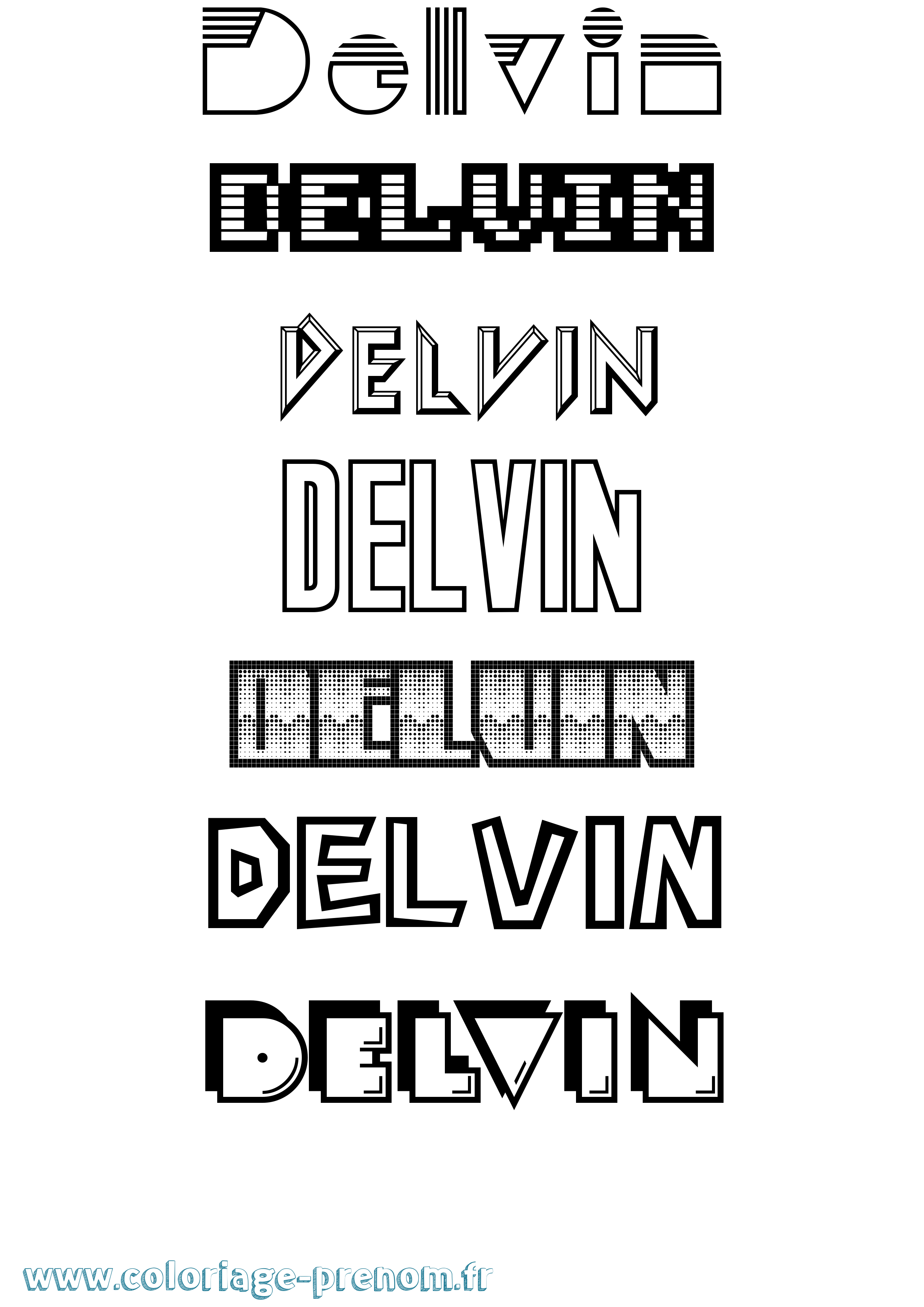 Coloriage Delvin Jeux Vidéos Coloriage prénom Delvin Jeux Vidéos
