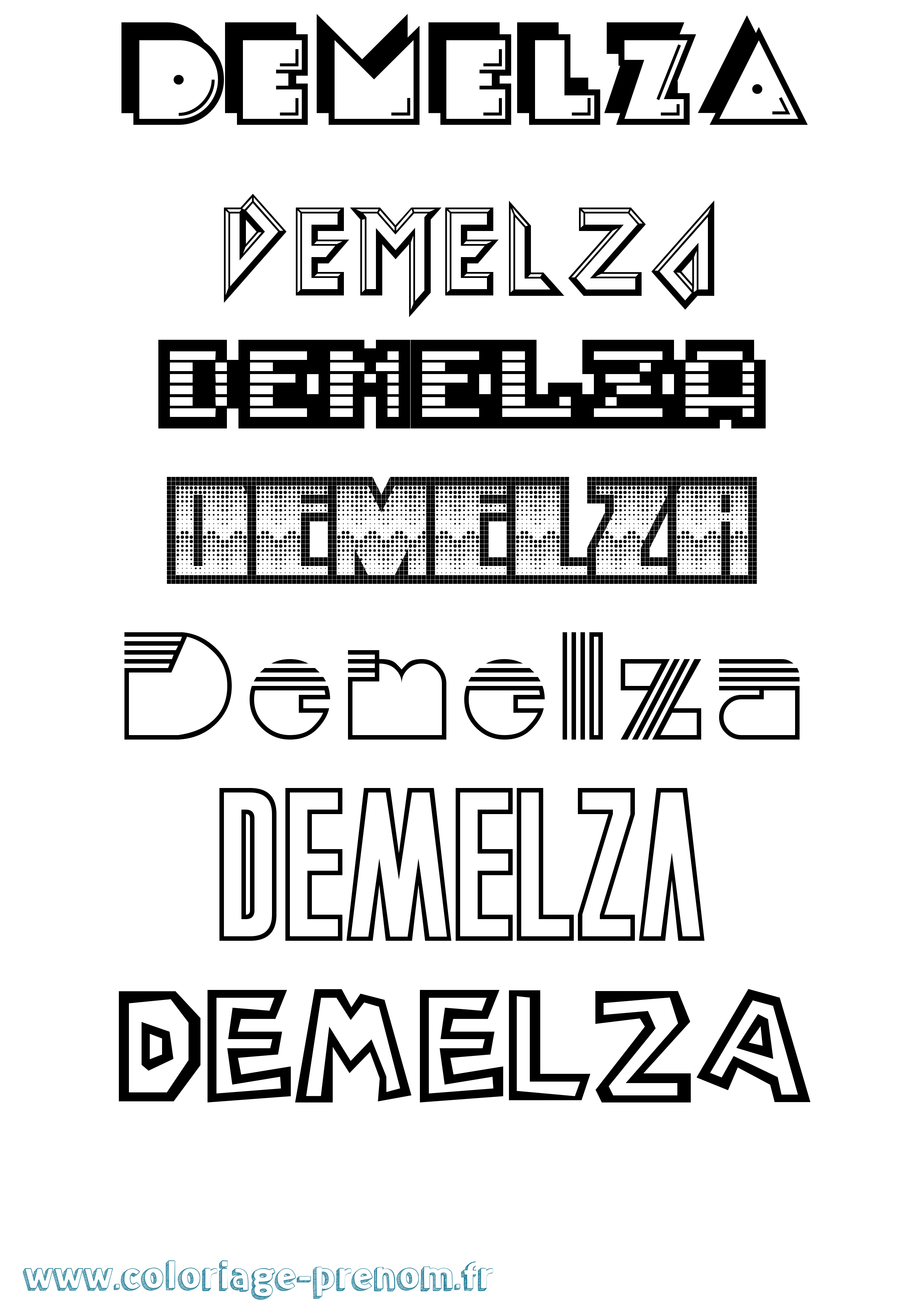 Coloriage Demelza Jeux Vidéos Coloriage prénom Demelza Jeux Vidéos
