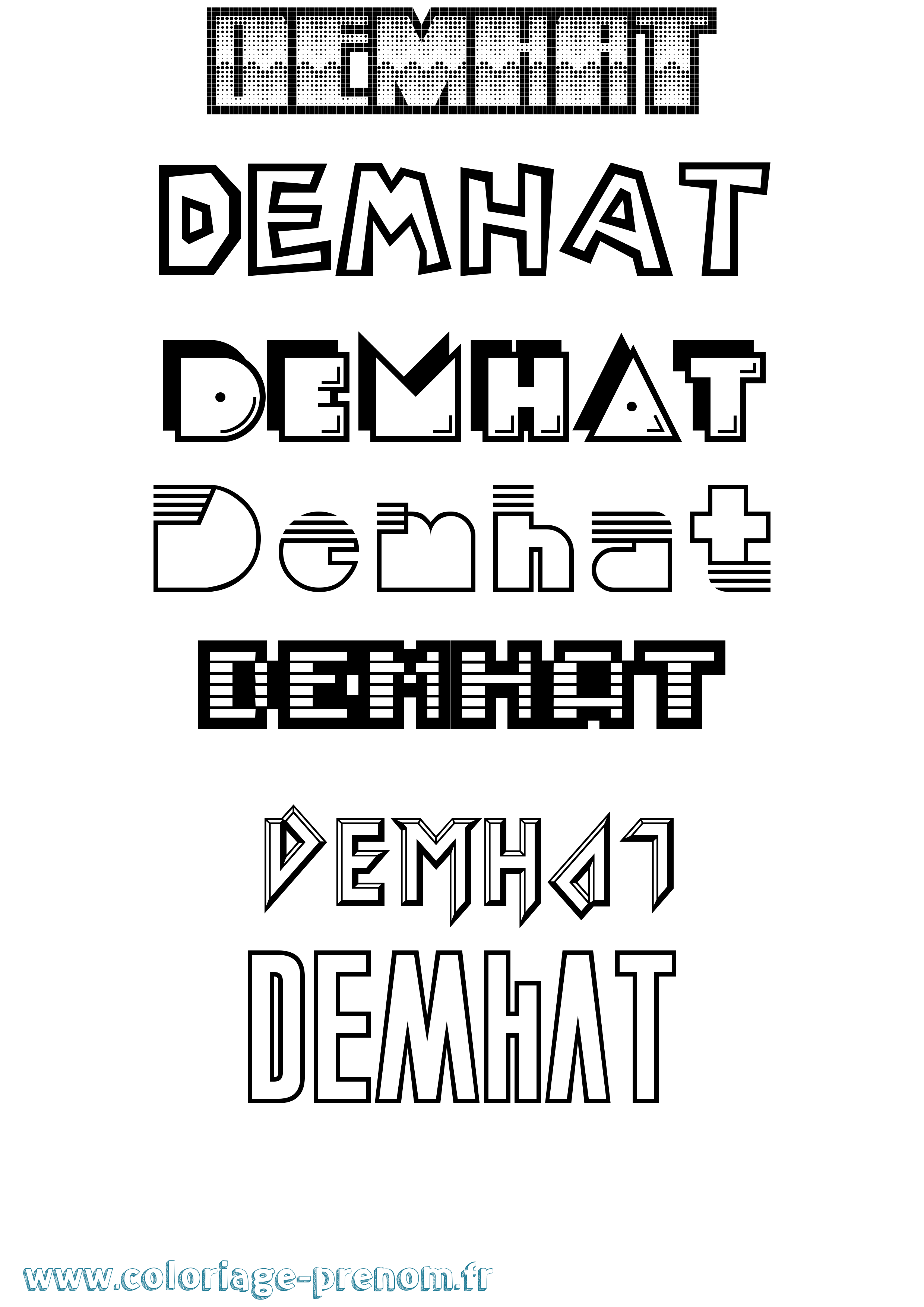 Coloriage Demhat Jeux Vidéos Coloriage prénom Demhat Jeux Vidéos