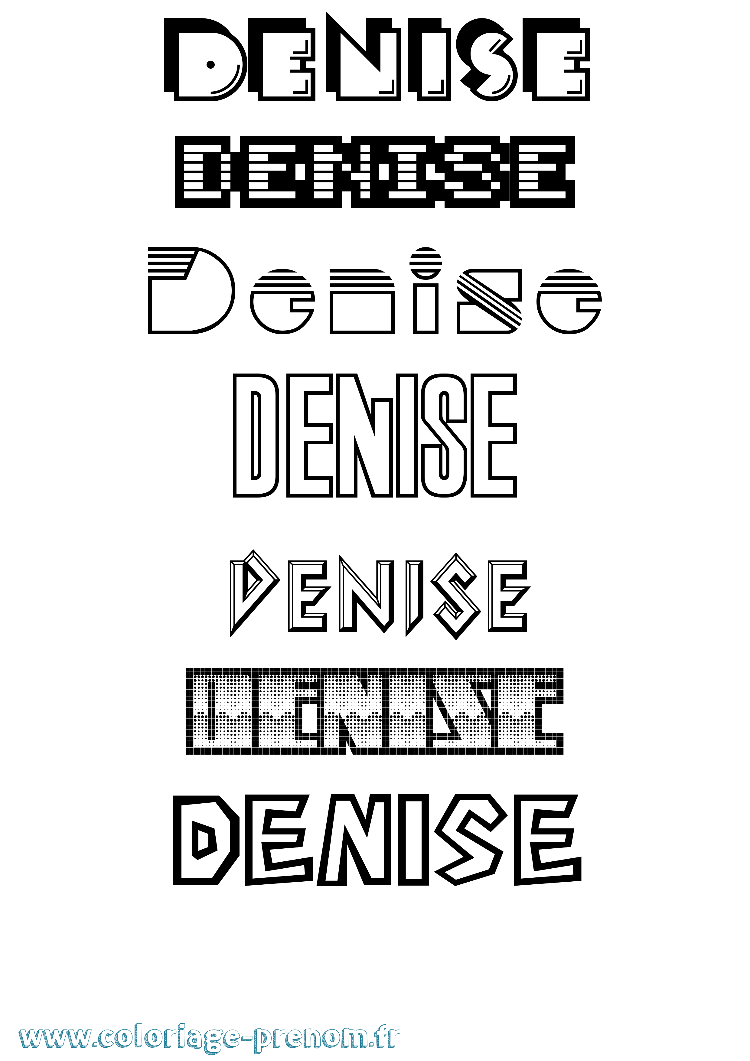 Coloriage Denise Jeux Vidéos Coloriage prénom Denise Jeux Vidéos