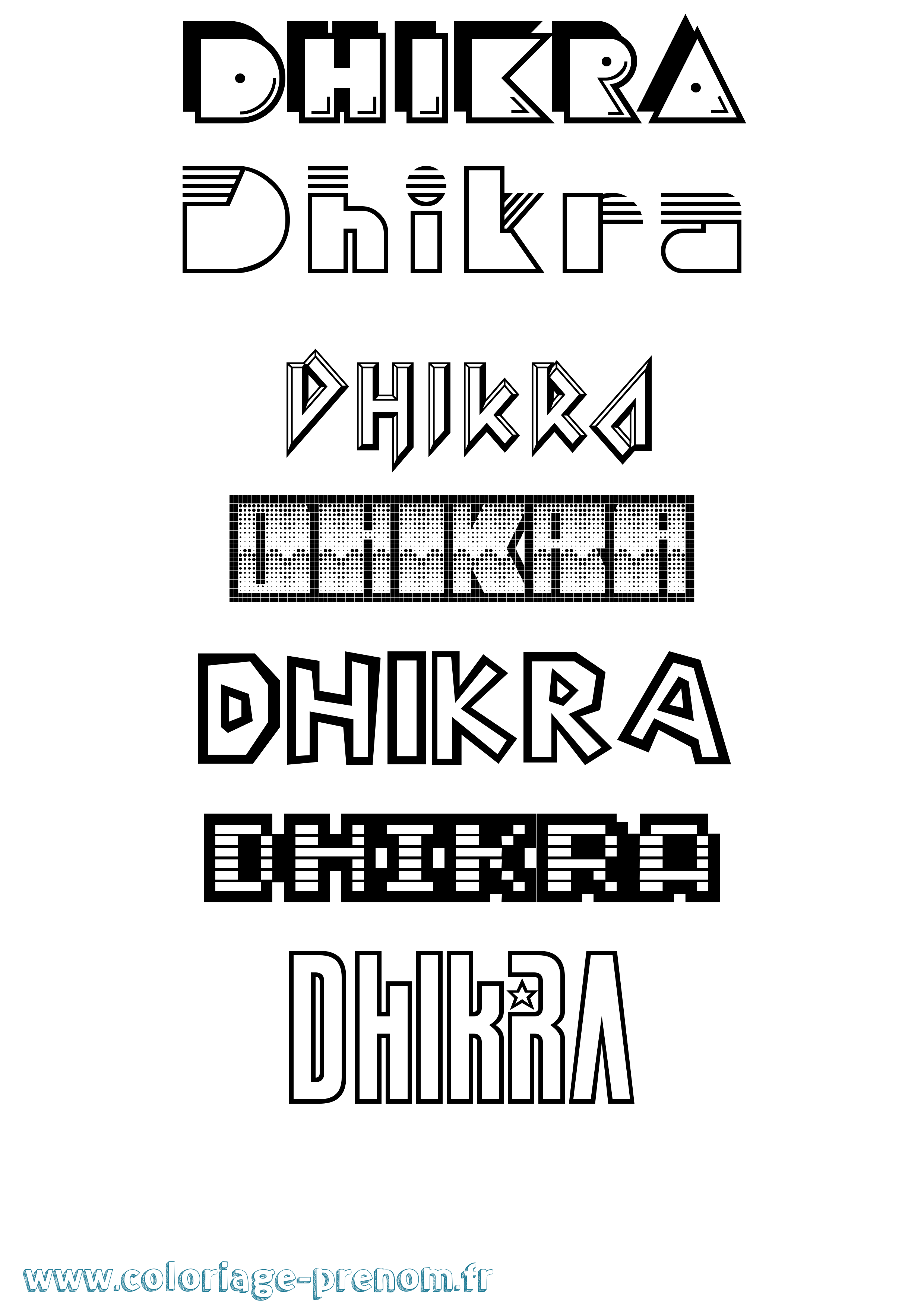 Coloriage Dhikra Jeux Vidéos Coloriage prénom Dhikra Jeux Vidéos