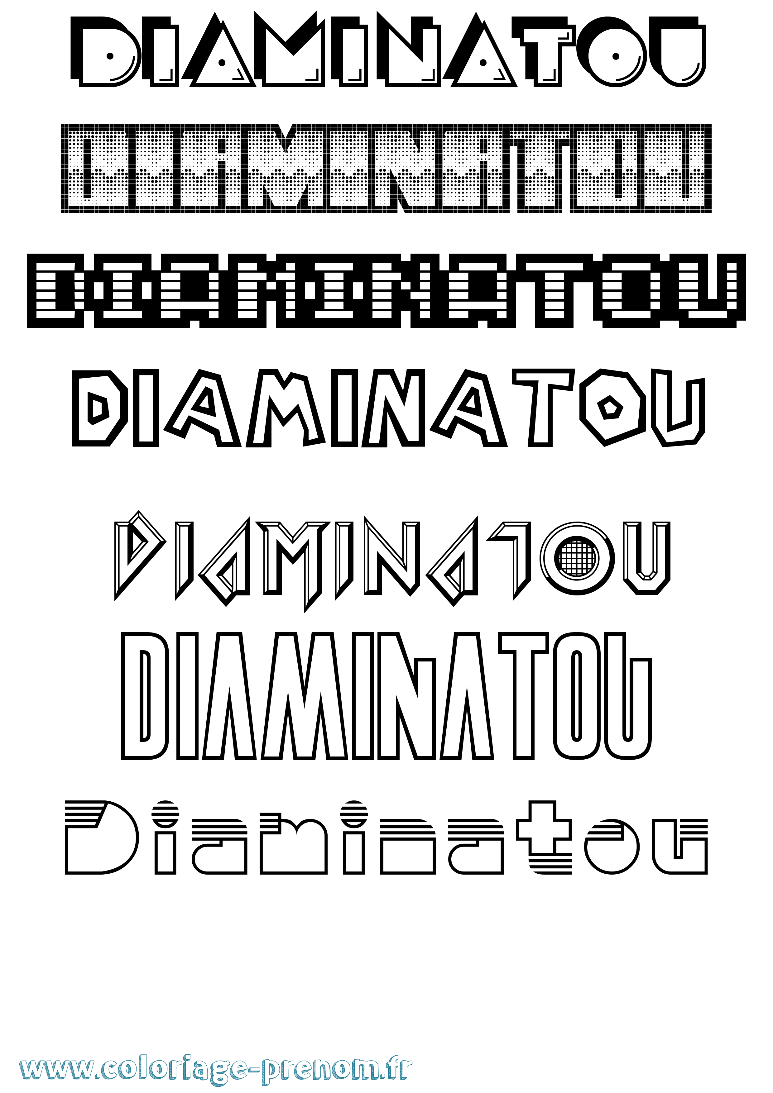 Coloriage Diaminatou Jeux Vidéos Coloriage prénom Diaminatou Jeux Vidéos