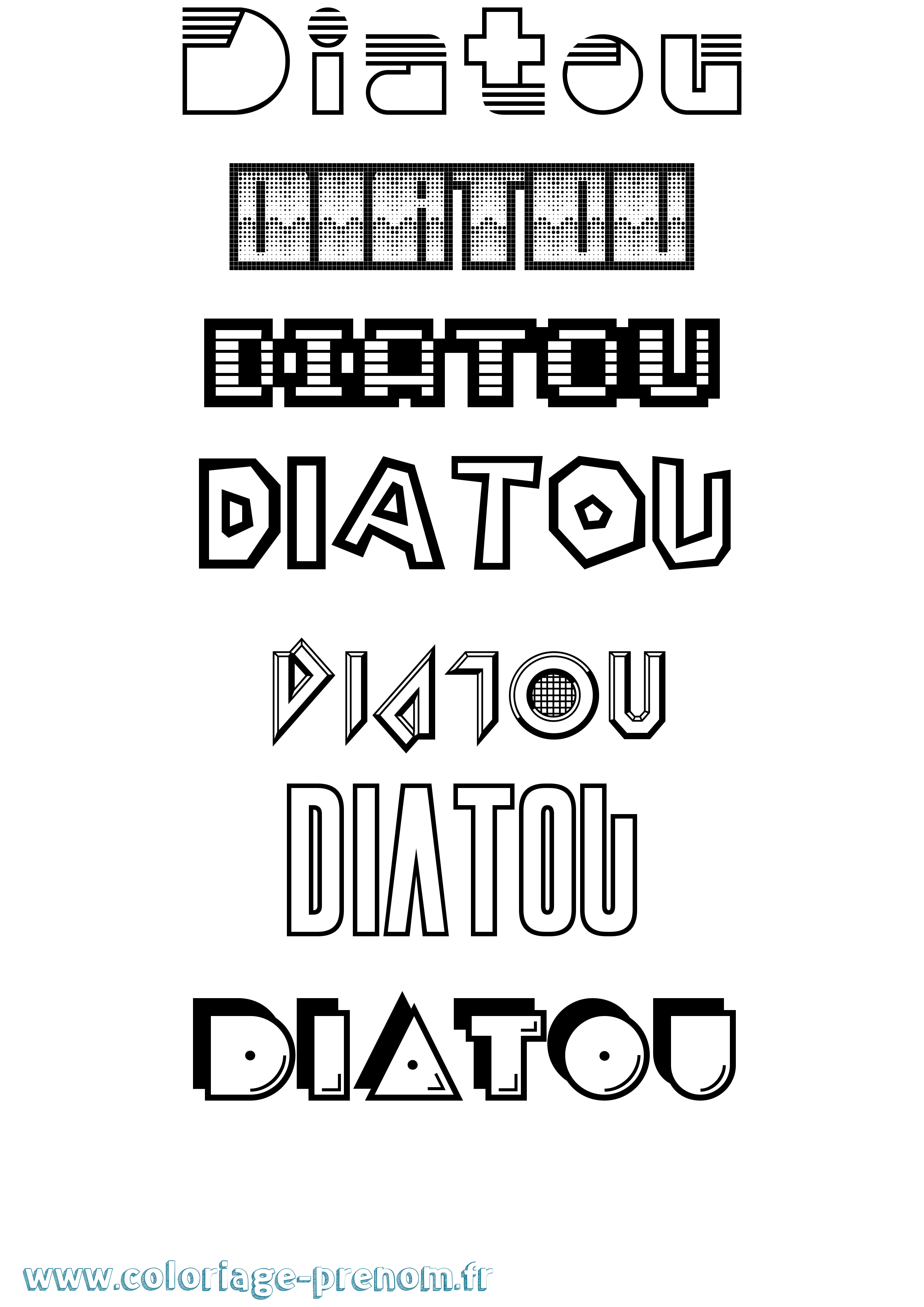 Coloriage Diatou Jeux Vidéos Coloriage prénom Diatou Jeux Vidéos