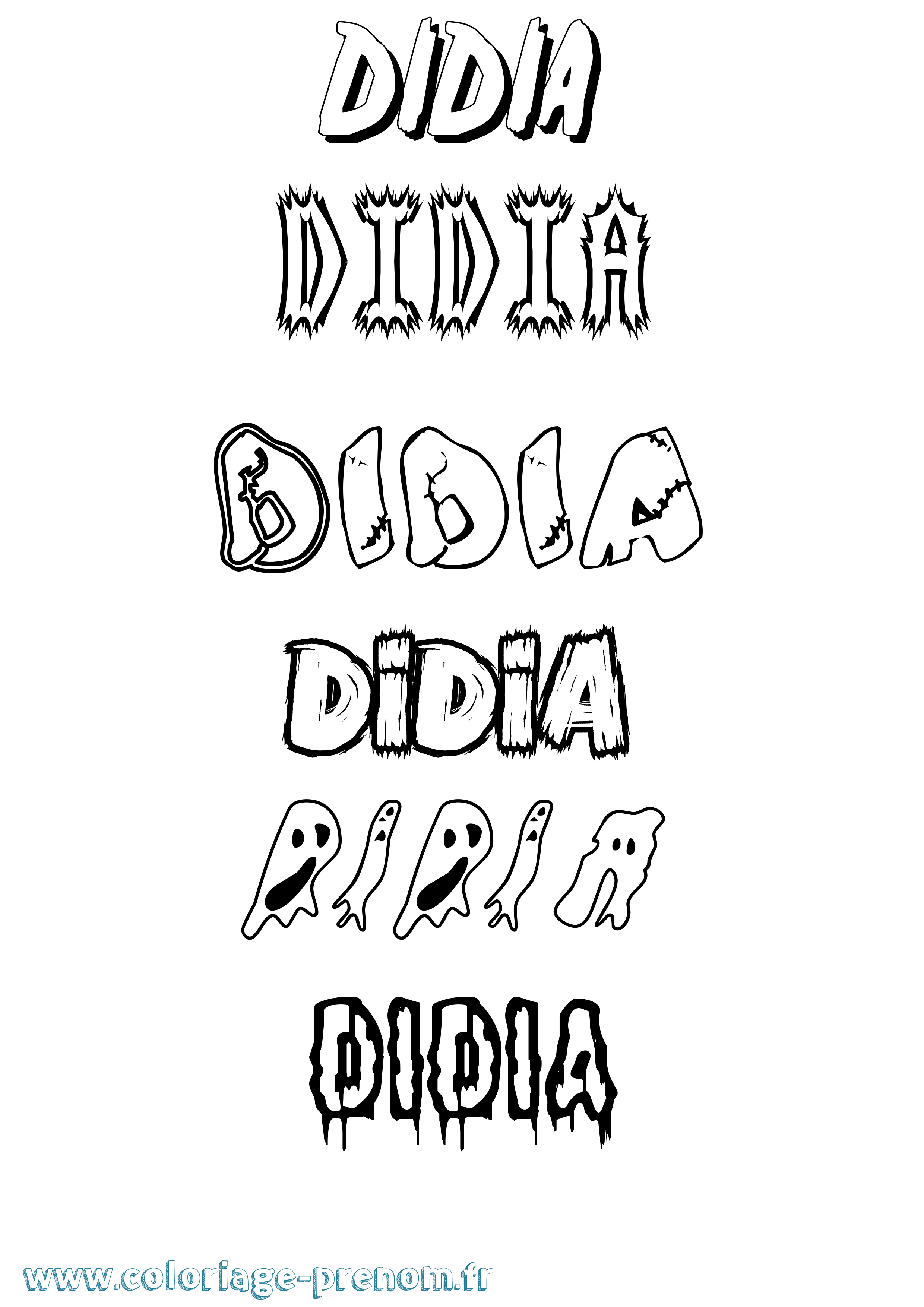 Coloriage Didia Frisson Coloriage prénom Didia Frisson