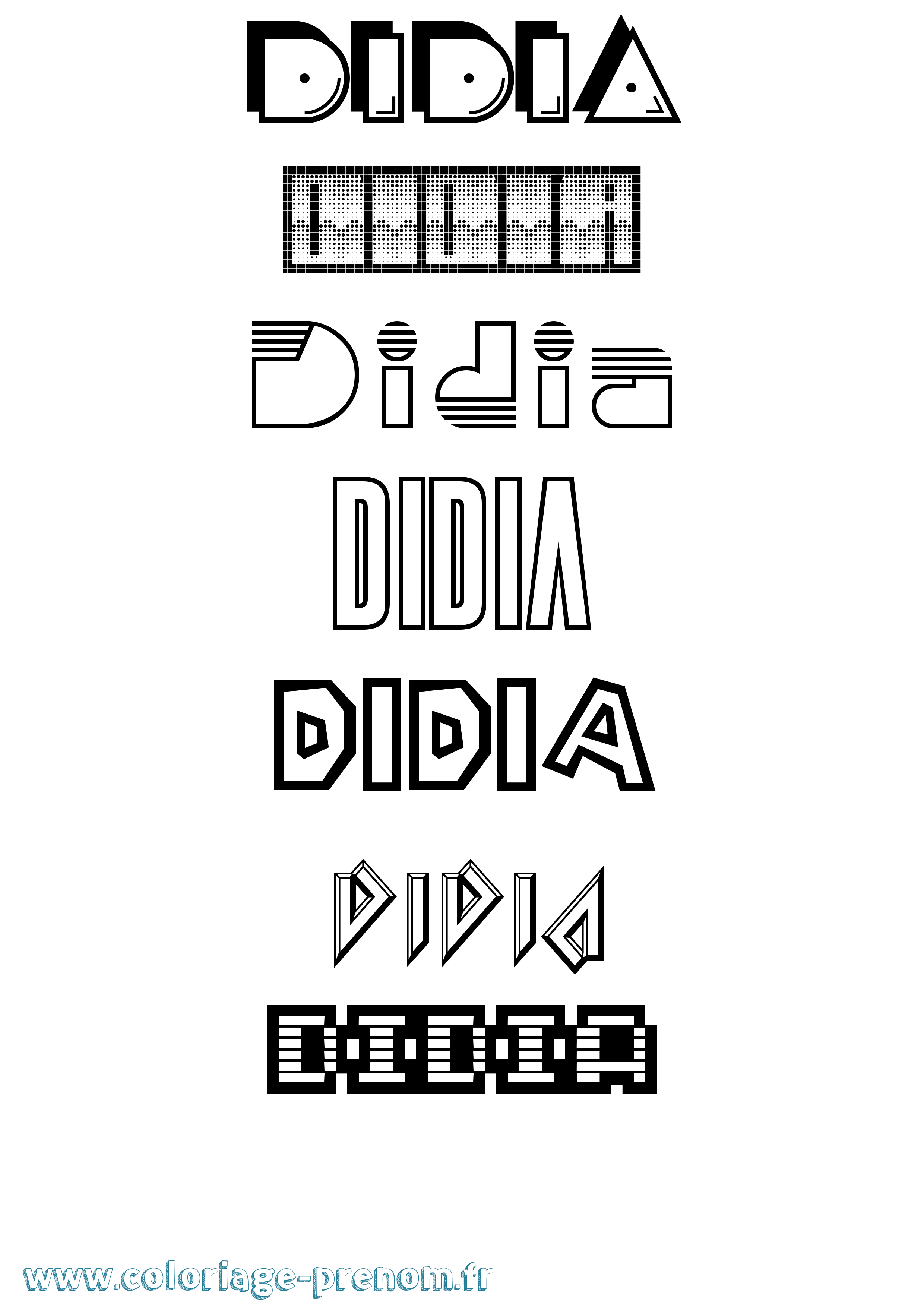 Coloriage Didia Jeux Vidéos Coloriage prénom Didia Jeux Vidéos