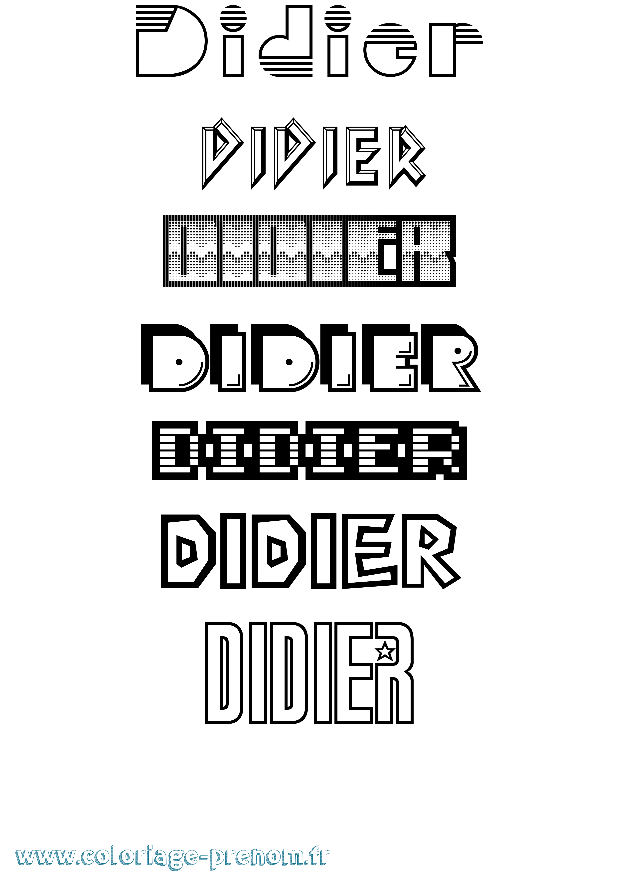 Coloriage Didier Jeux Vidéos Coloriage prénom Didier Jeux Vidéos