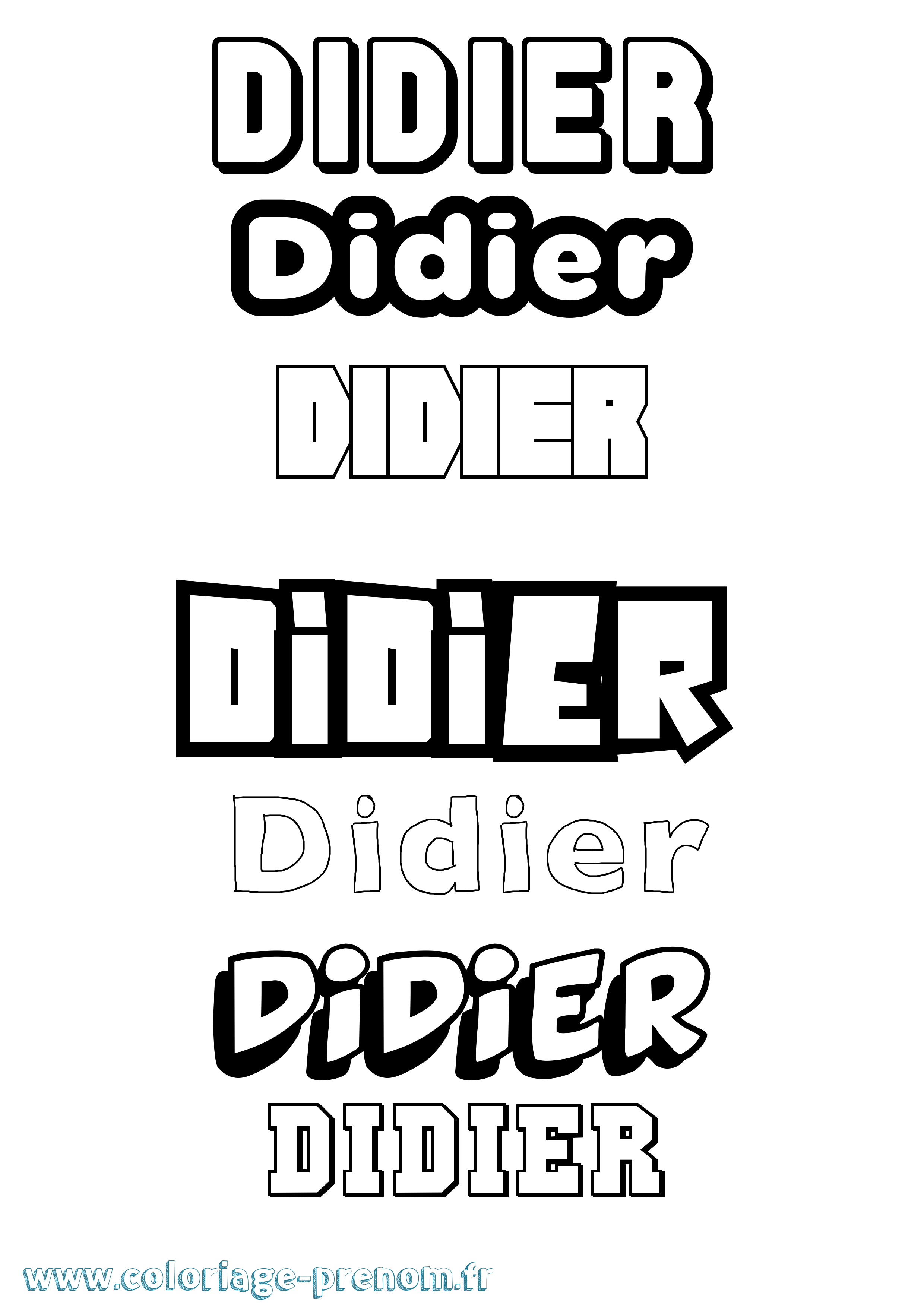 Coloriage Didier Simple Coloriage prénom Didier Simple