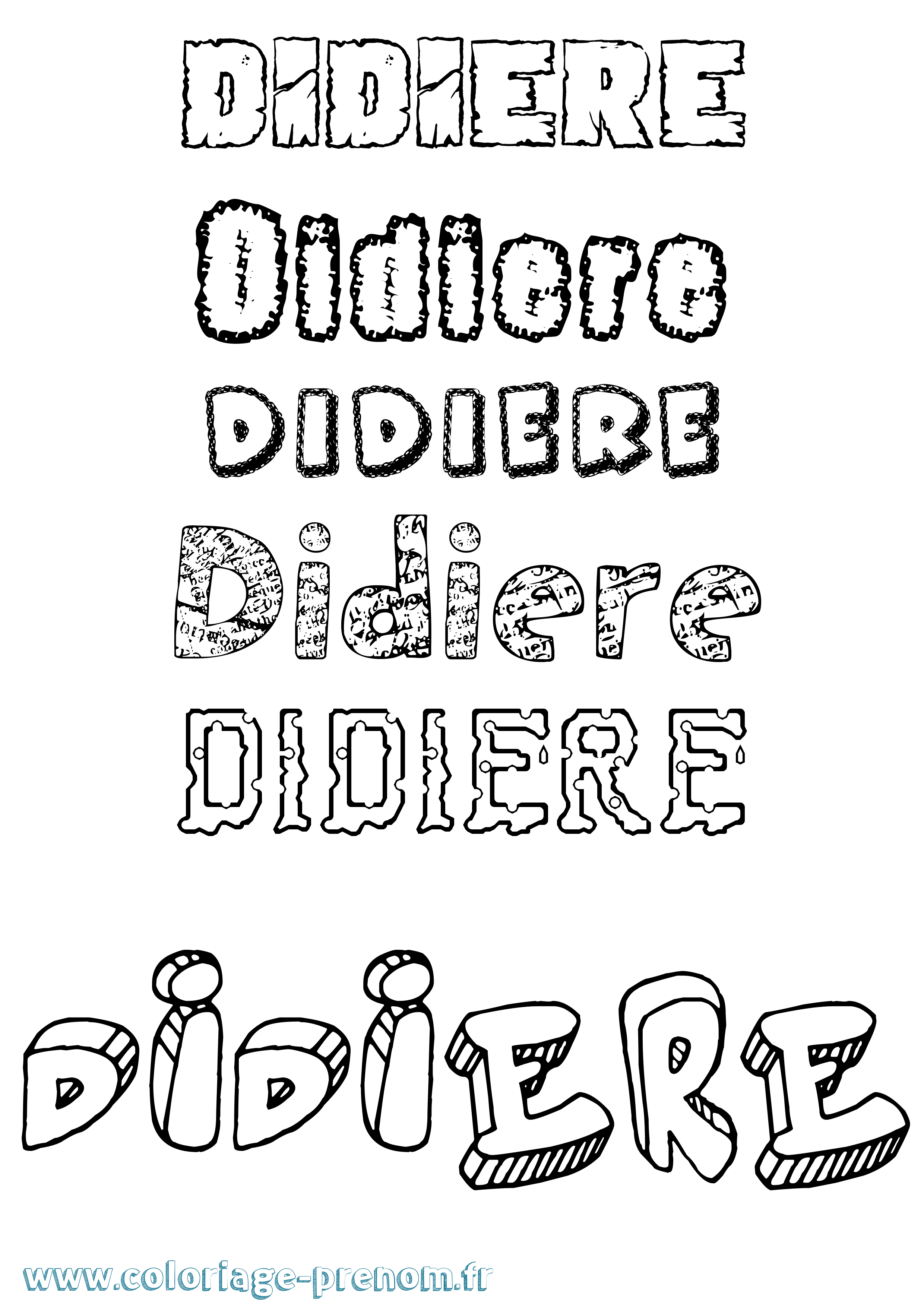 Coloriage Didiere Destructuré Coloriage prénom Didiere Destructuré