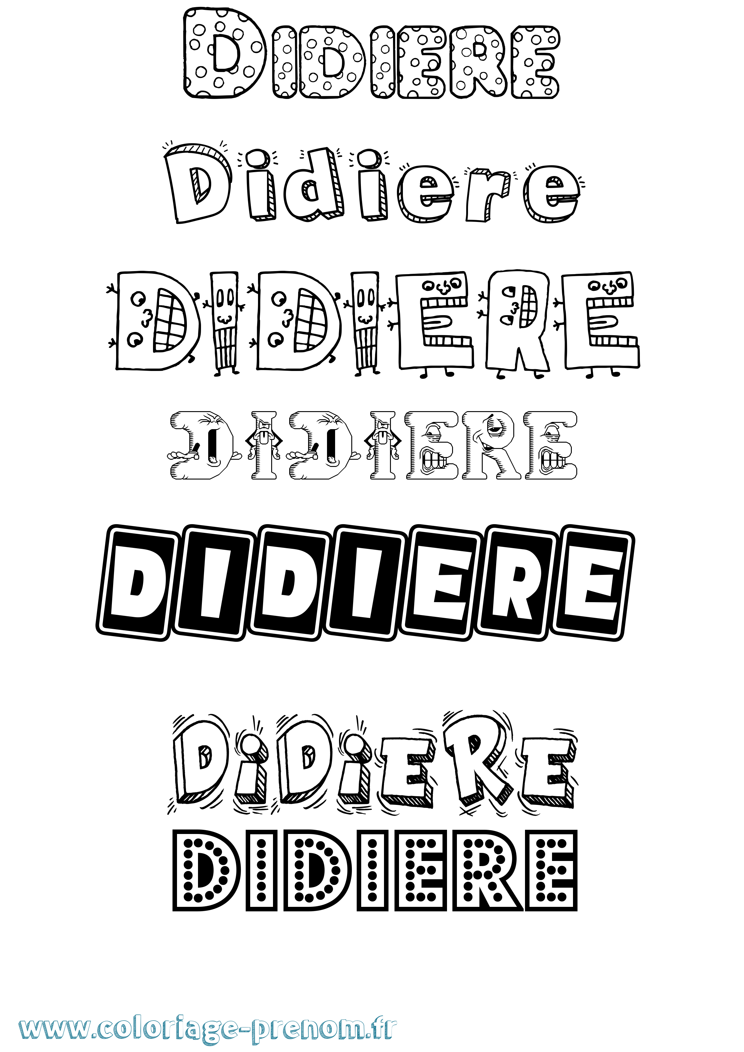 Coloriage Didiere Fun Coloriage prénom Didiere Fun