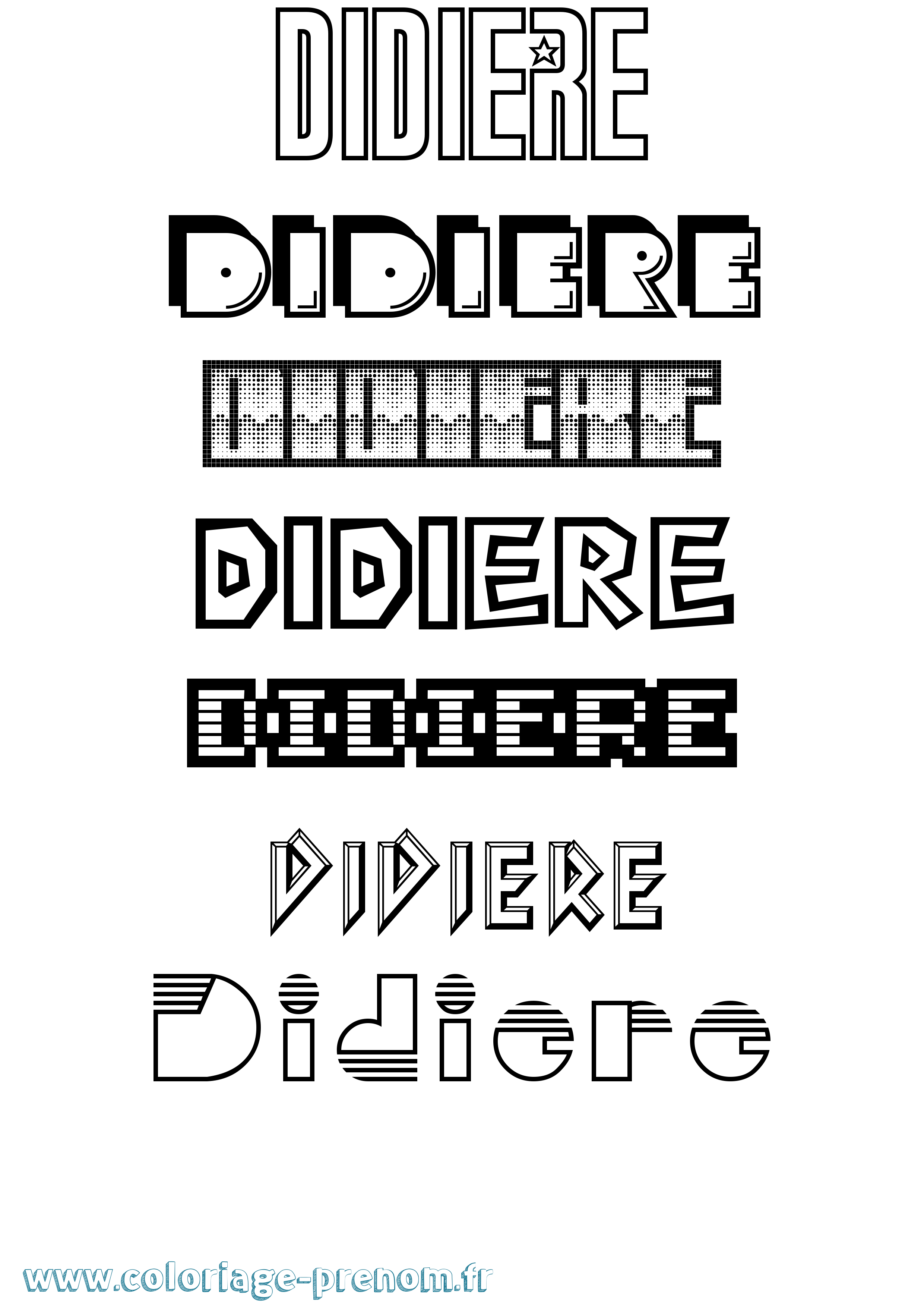 Coloriage Didiere Jeux Vidéos Coloriage prénom Didiere Jeux Vidéos