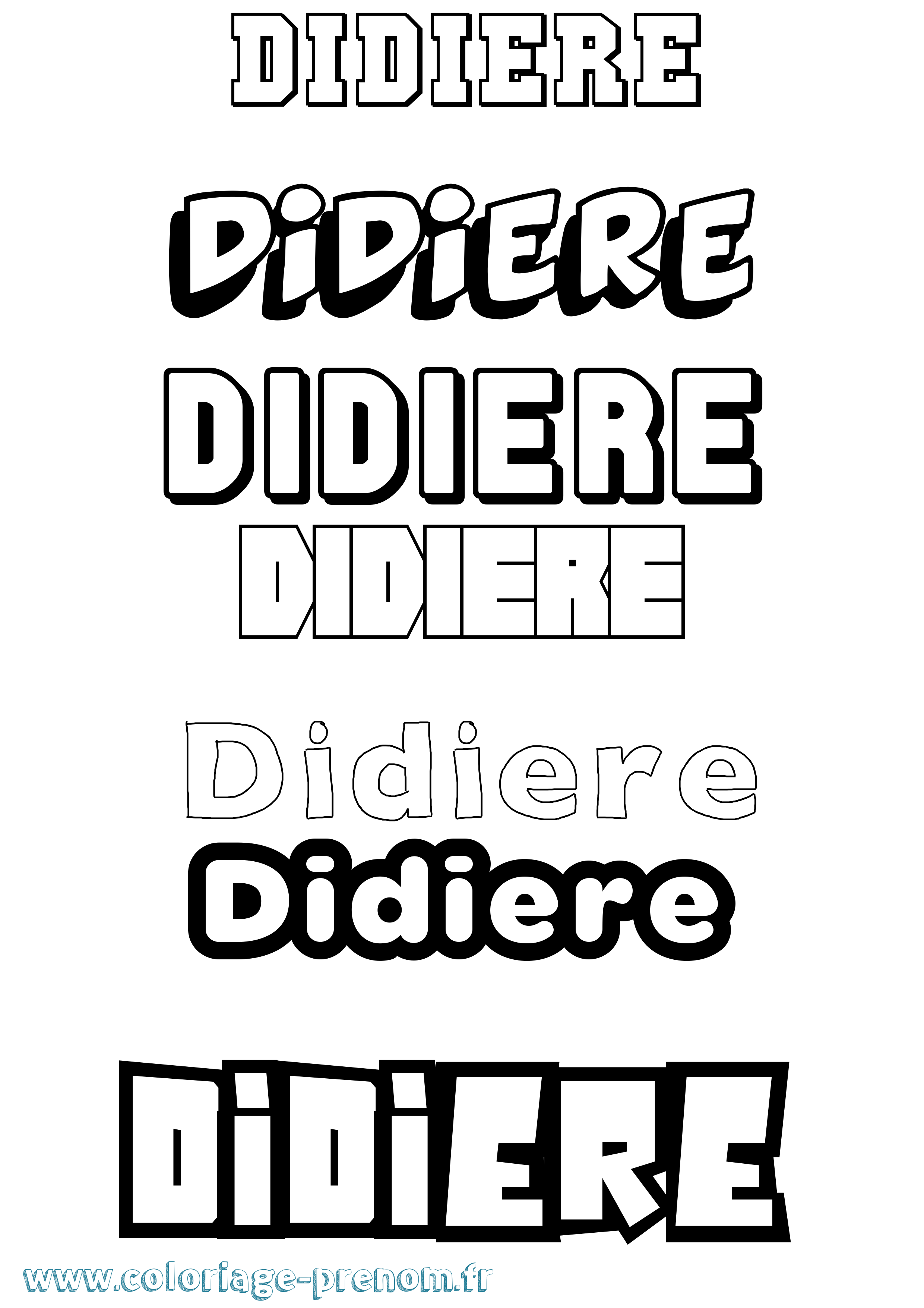 Coloriage Didiere Simple Coloriage prénom Didiere Simple