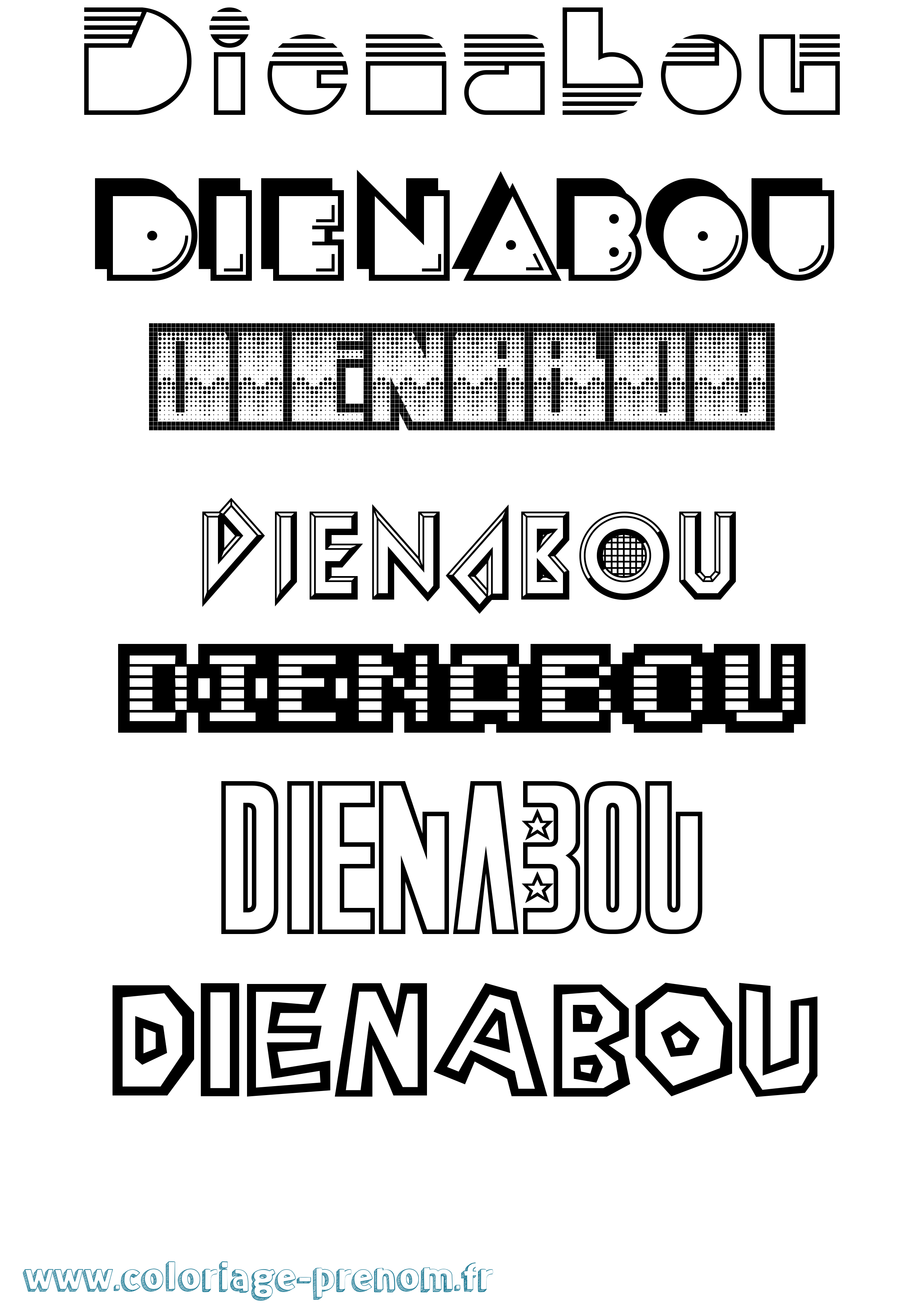 Coloriage Dienabou Jeux Vidéos Coloriage prénom Dienabou Jeux Vidéos