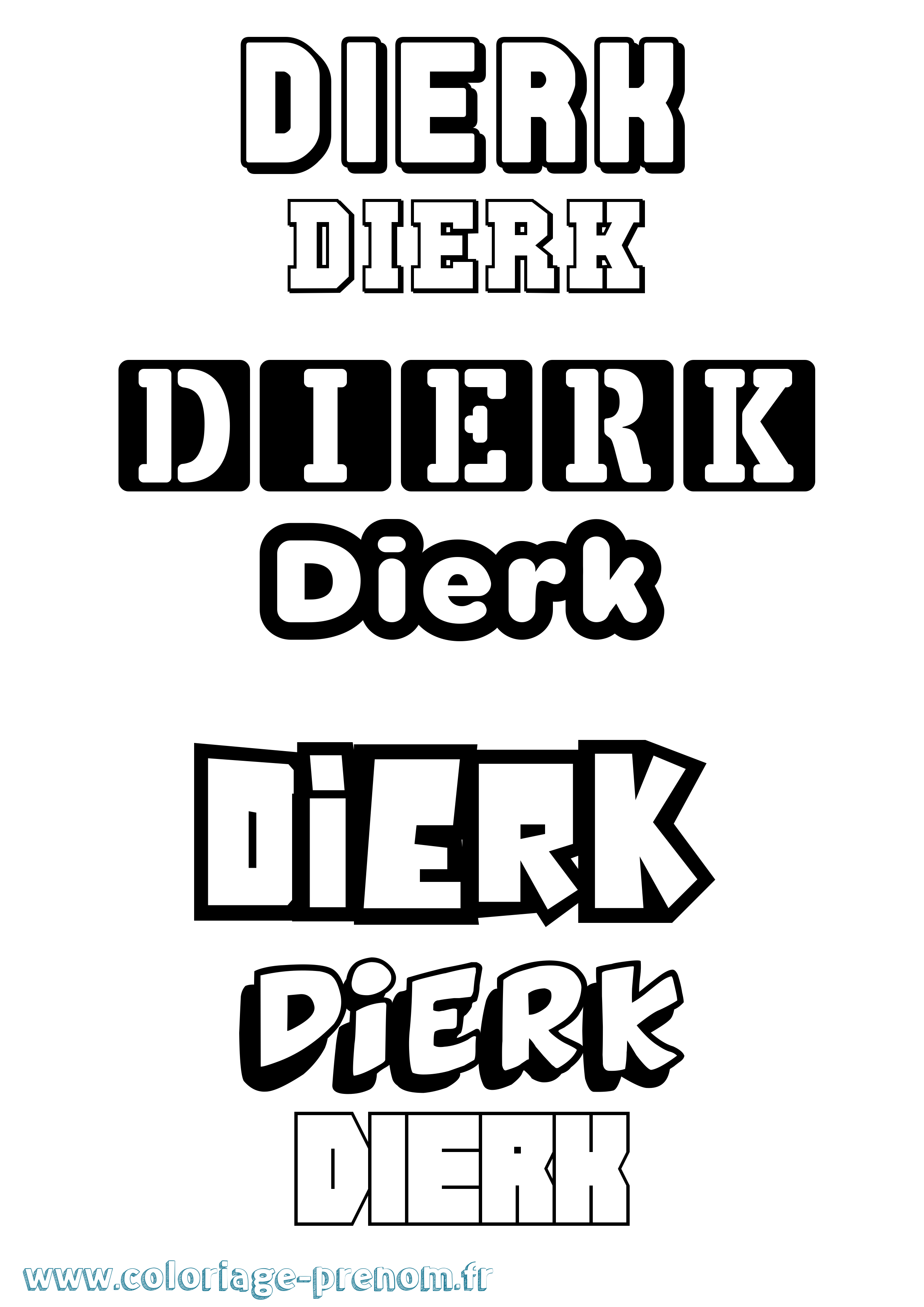 Coloriage Dierk Simple Coloriage prénom Dierk Simple