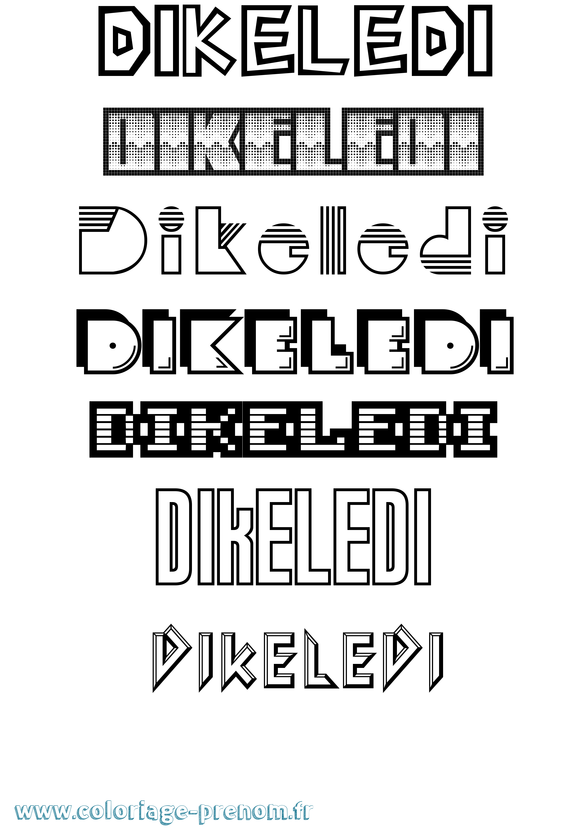 Coloriage Dikeledi Jeux Vidéos Coloriage prénom Dikeledi Jeux Vidéos
