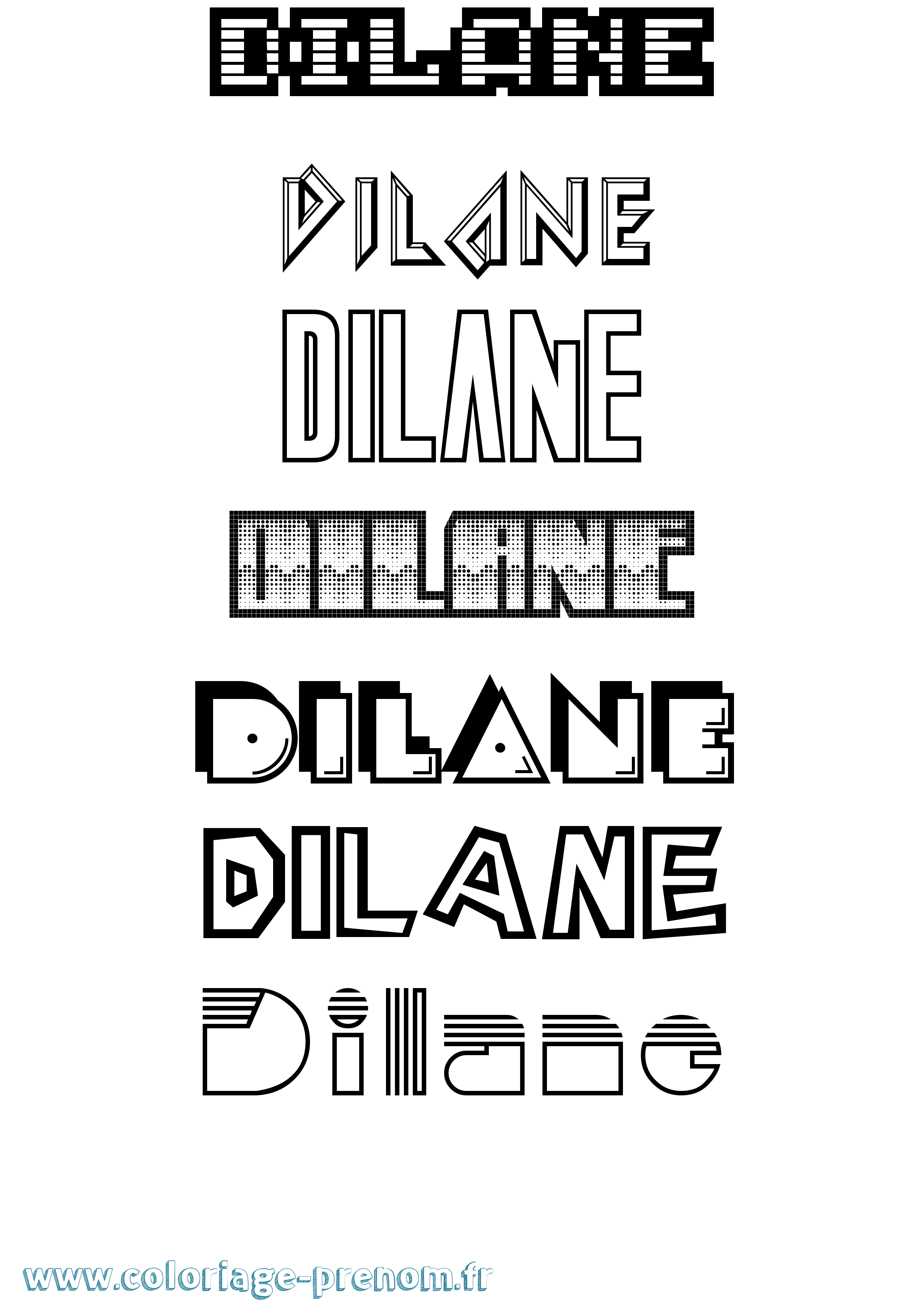 Coloriage Dilane Jeux Vidéos Coloriage prénom Dilane Jeux Vidéos