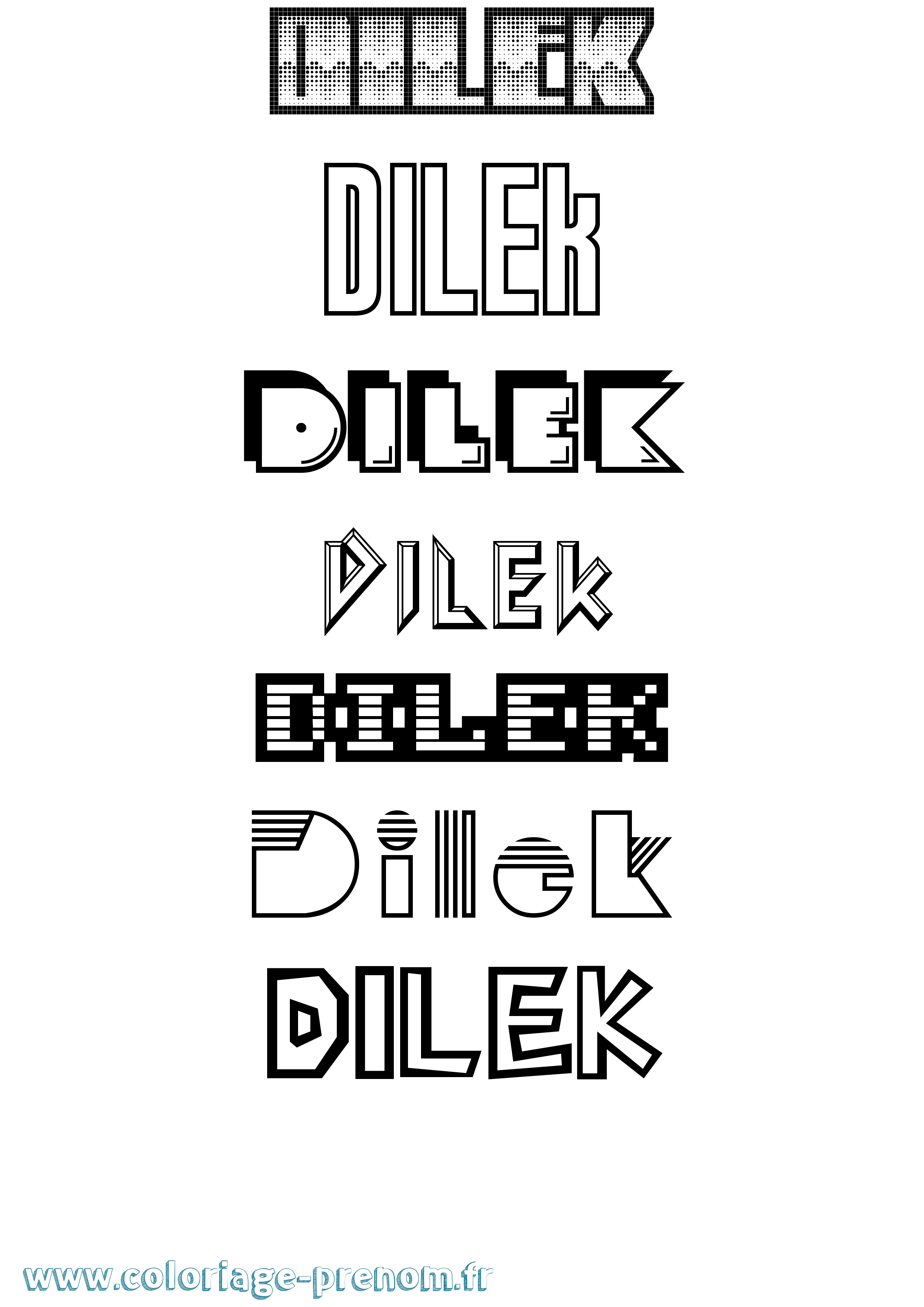 Coloriage Dilek Jeux Vidéos Coloriage prénom Dilek Jeux Vidéos