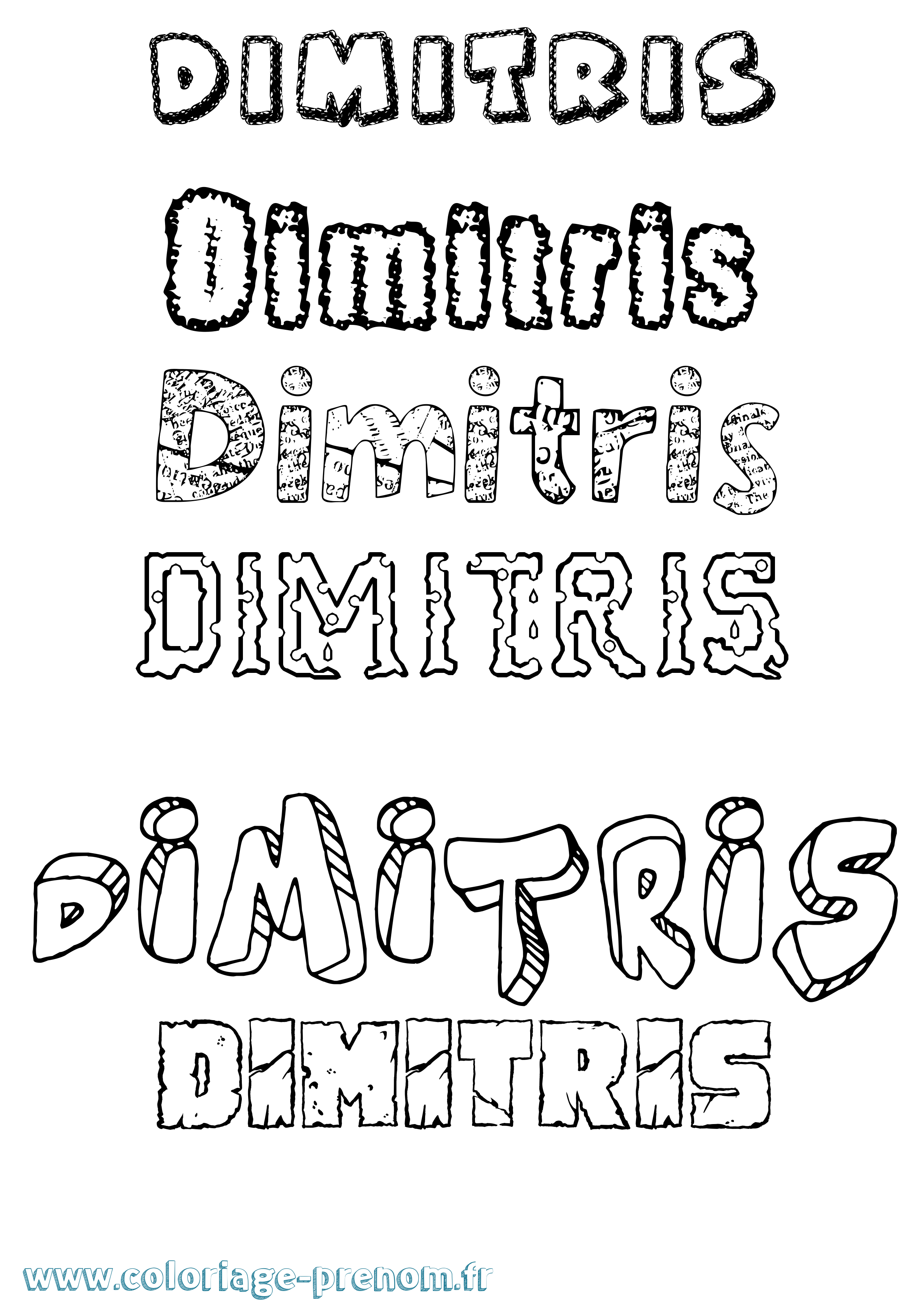 Coloriage Dimitris Destructuré Coloriage prénom Dimitris Destructuré