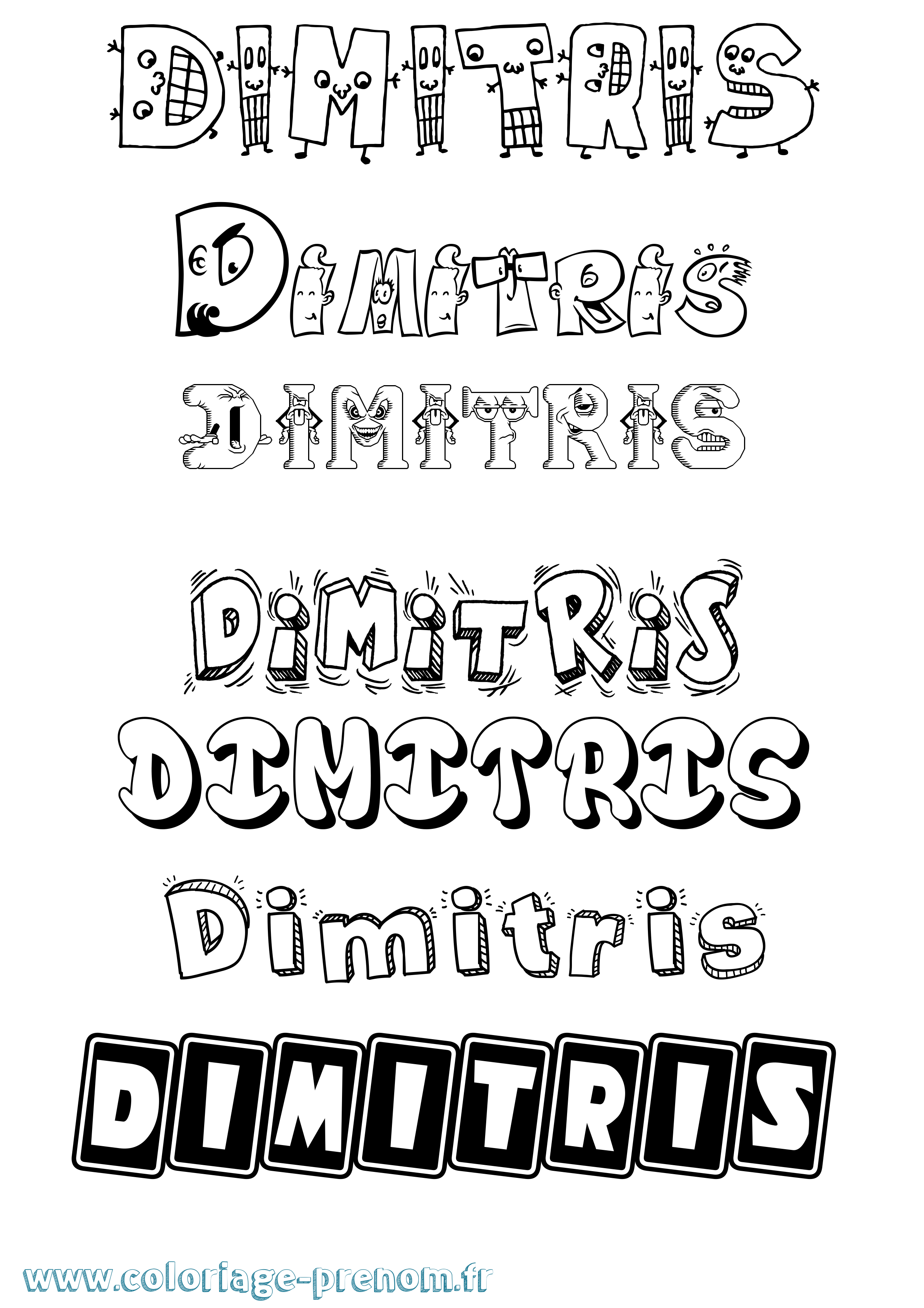 Coloriage Dimitris Fun Coloriage prénom Dimitris Fun