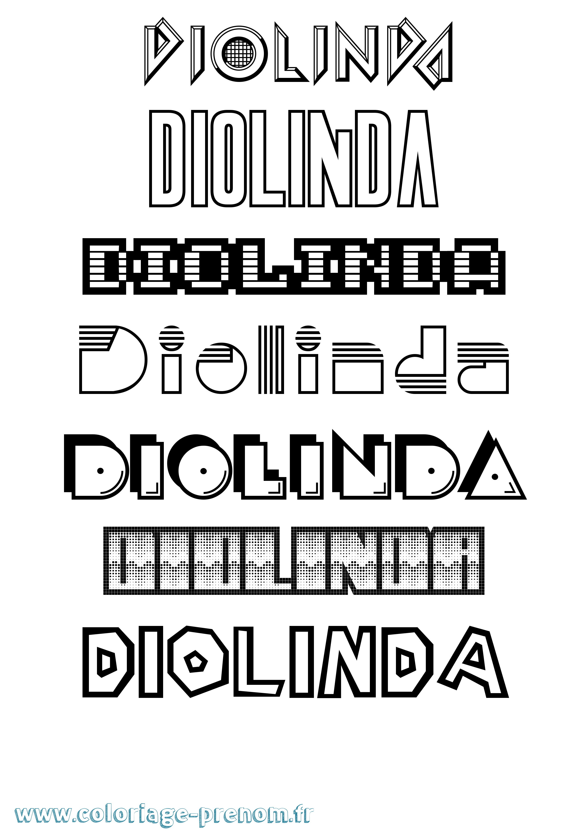 Coloriage Diolinda Jeux Vidéos Coloriage prénom Diolinda Jeux Vidéos
