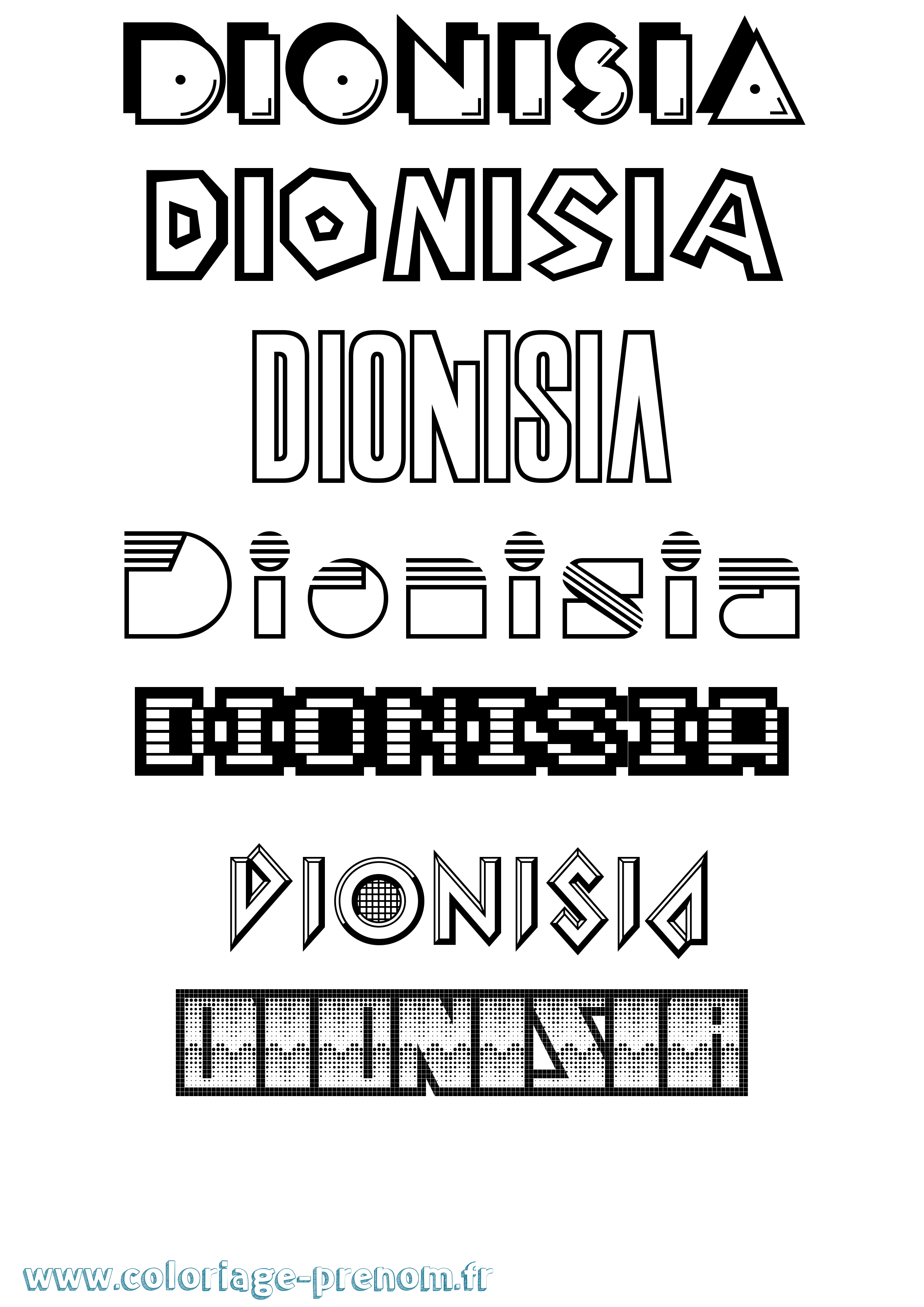 Coloriage Dionisia Jeux Vidéos Coloriage prénom Dionisia Jeux Vidéos