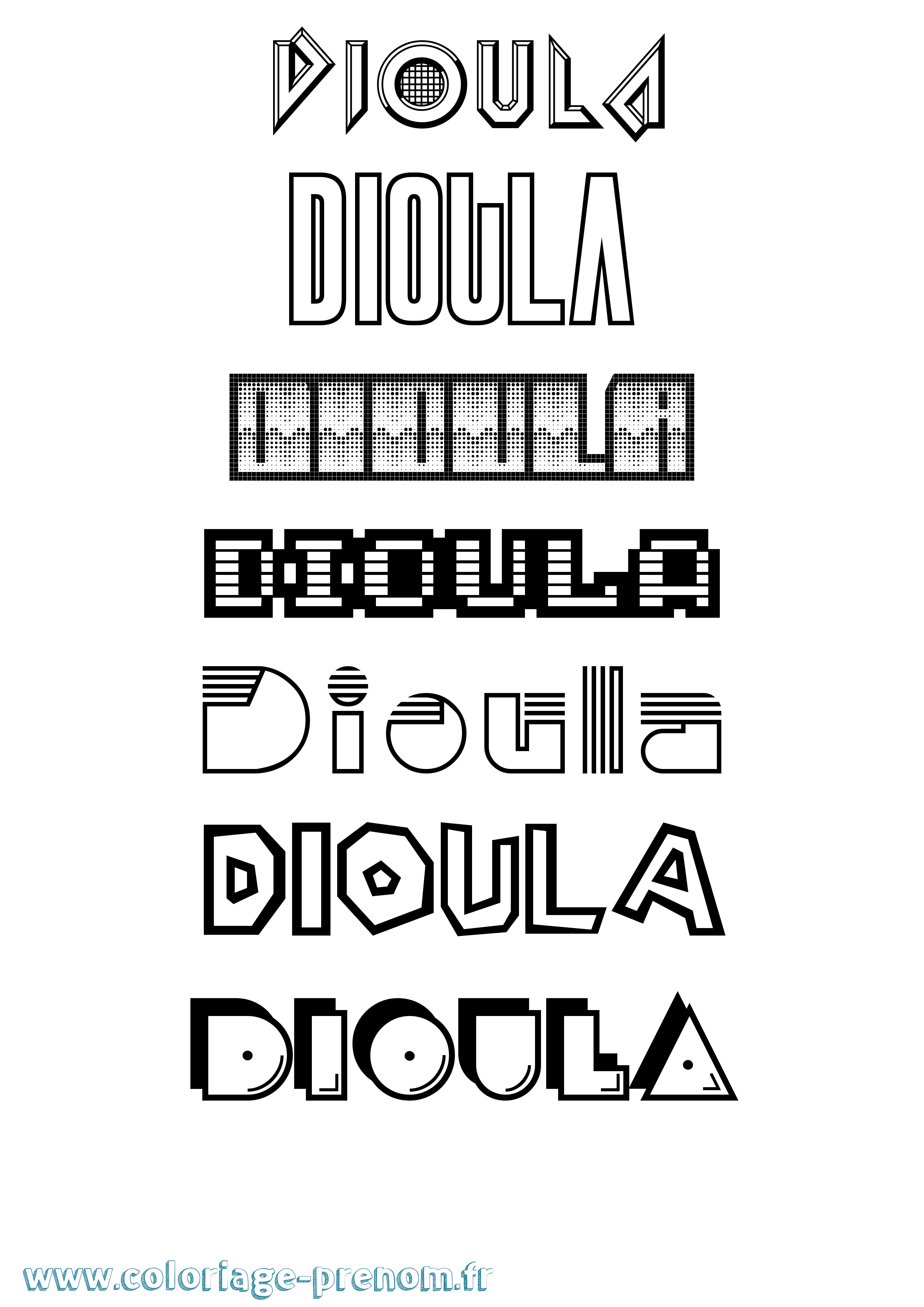 Coloriage Dioula Jeux Vidéos Coloriage prénom Dioula Jeux Vidéos