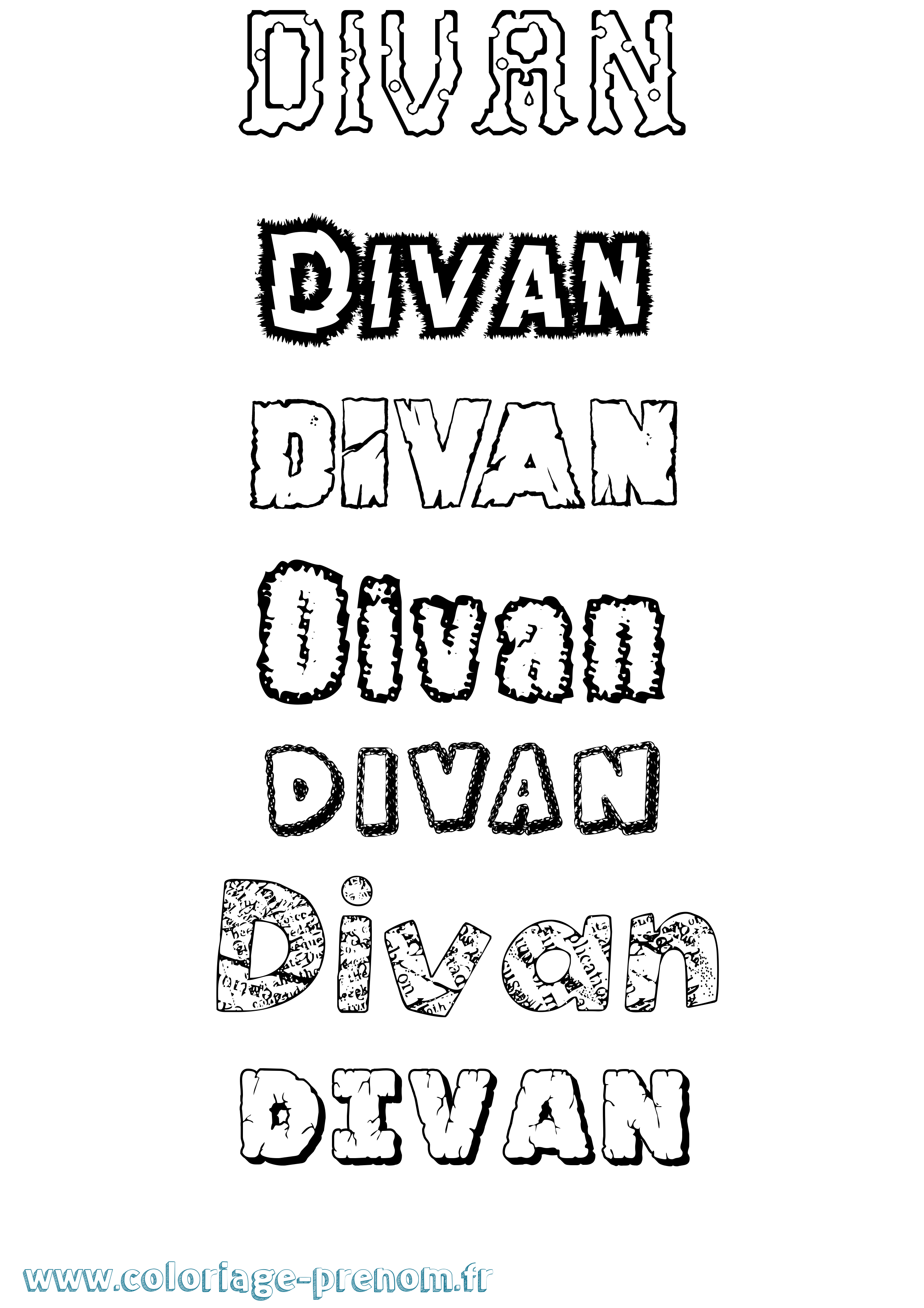 Coloriage Divan Destructuré Coloriage prénom Divan Destructuré