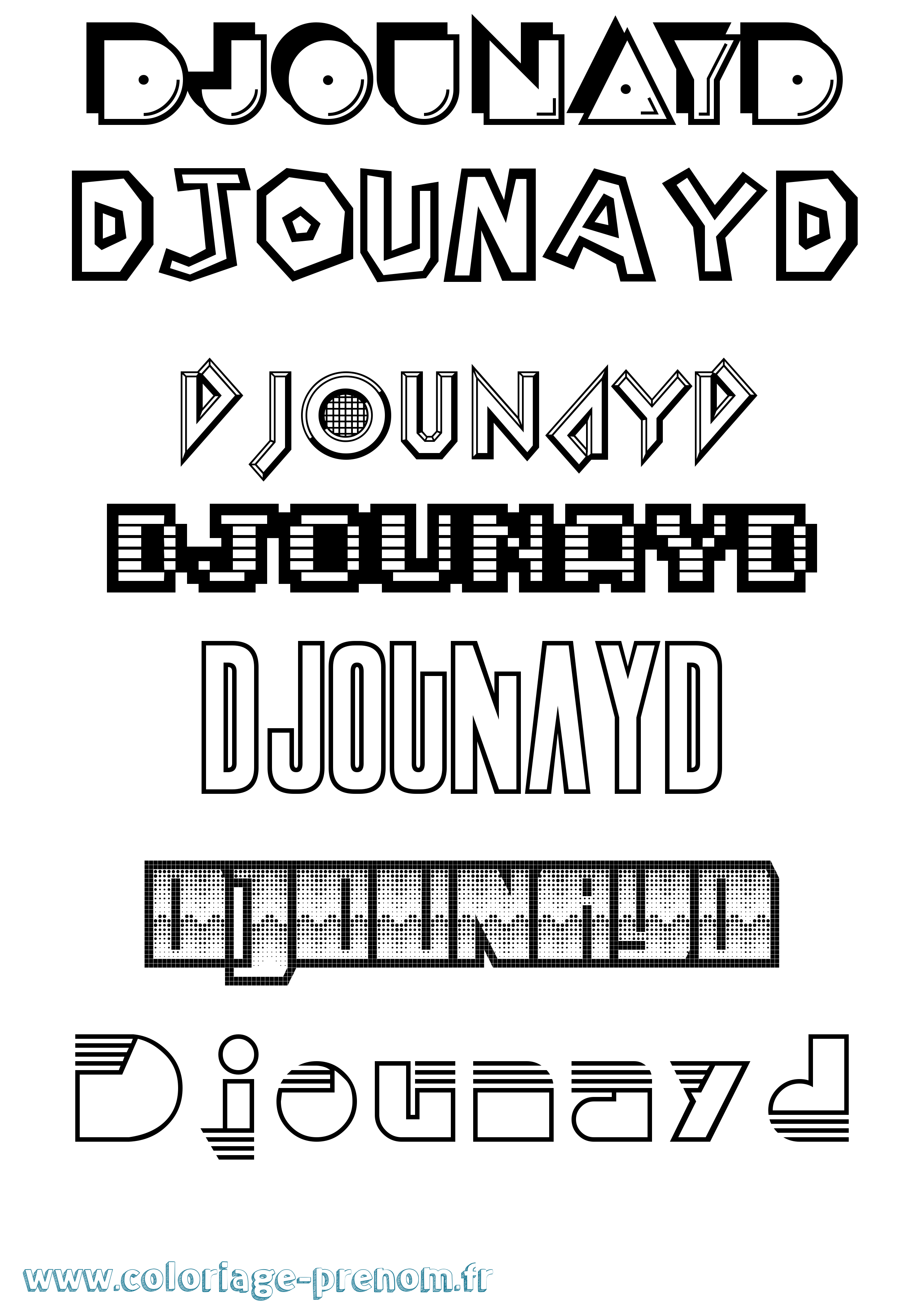 Coloriage Djounayd Jeux Vidéos Coloriage prénom Djounayd Jeux Vidéos