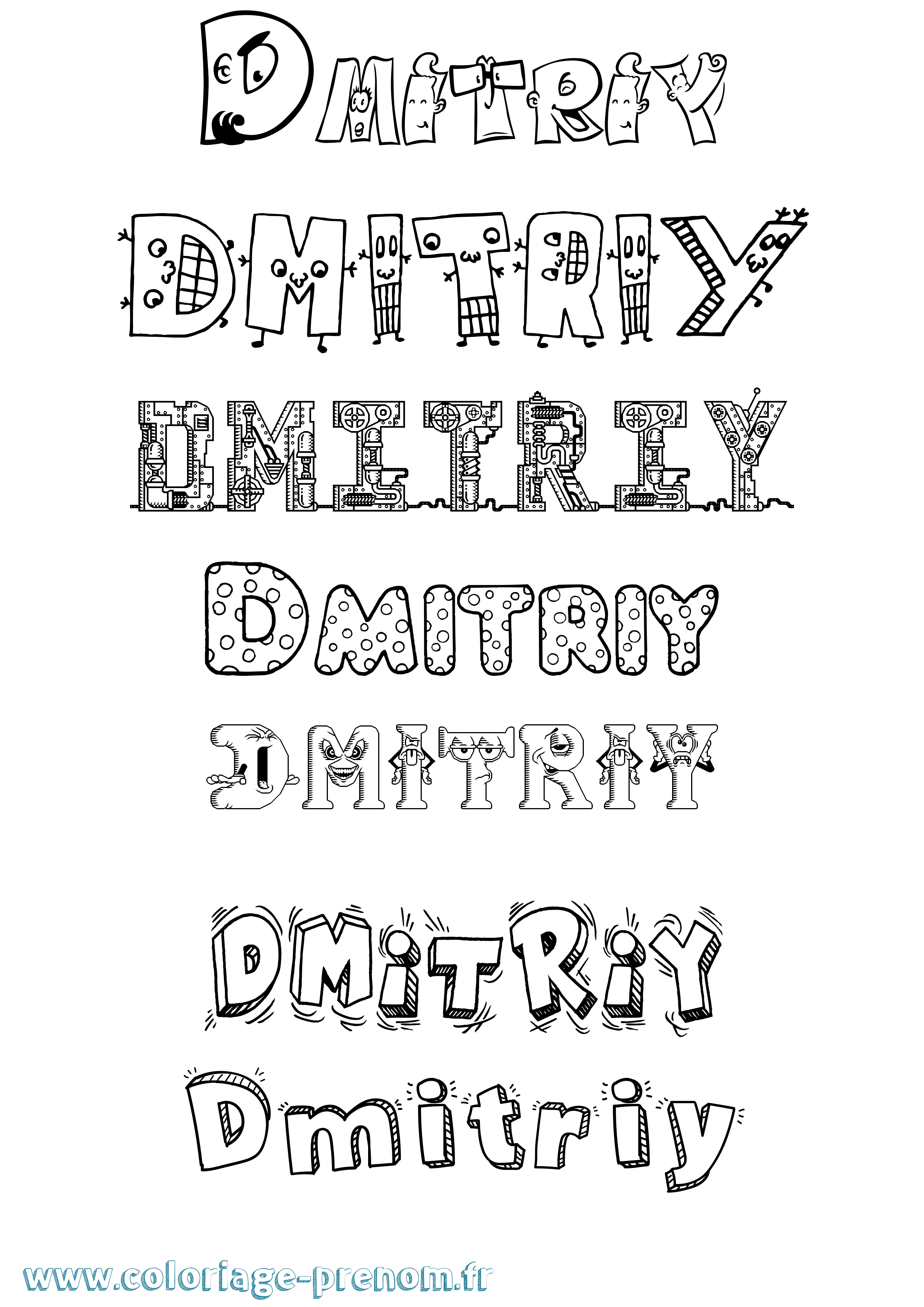 Coloriage Dmitriy Fun Coloriage prénom Dmitriy Fun