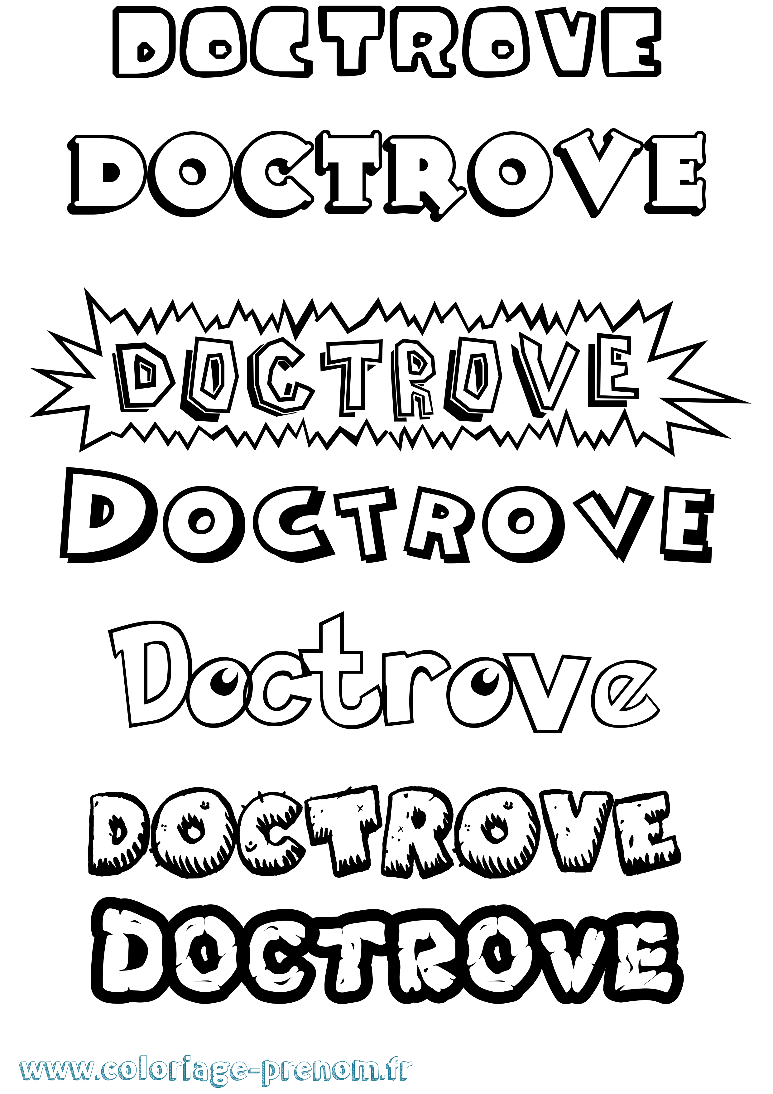 Coloriage Doctrove Dessin Animé Coloriage prénom Doctrove Dessin Animé
